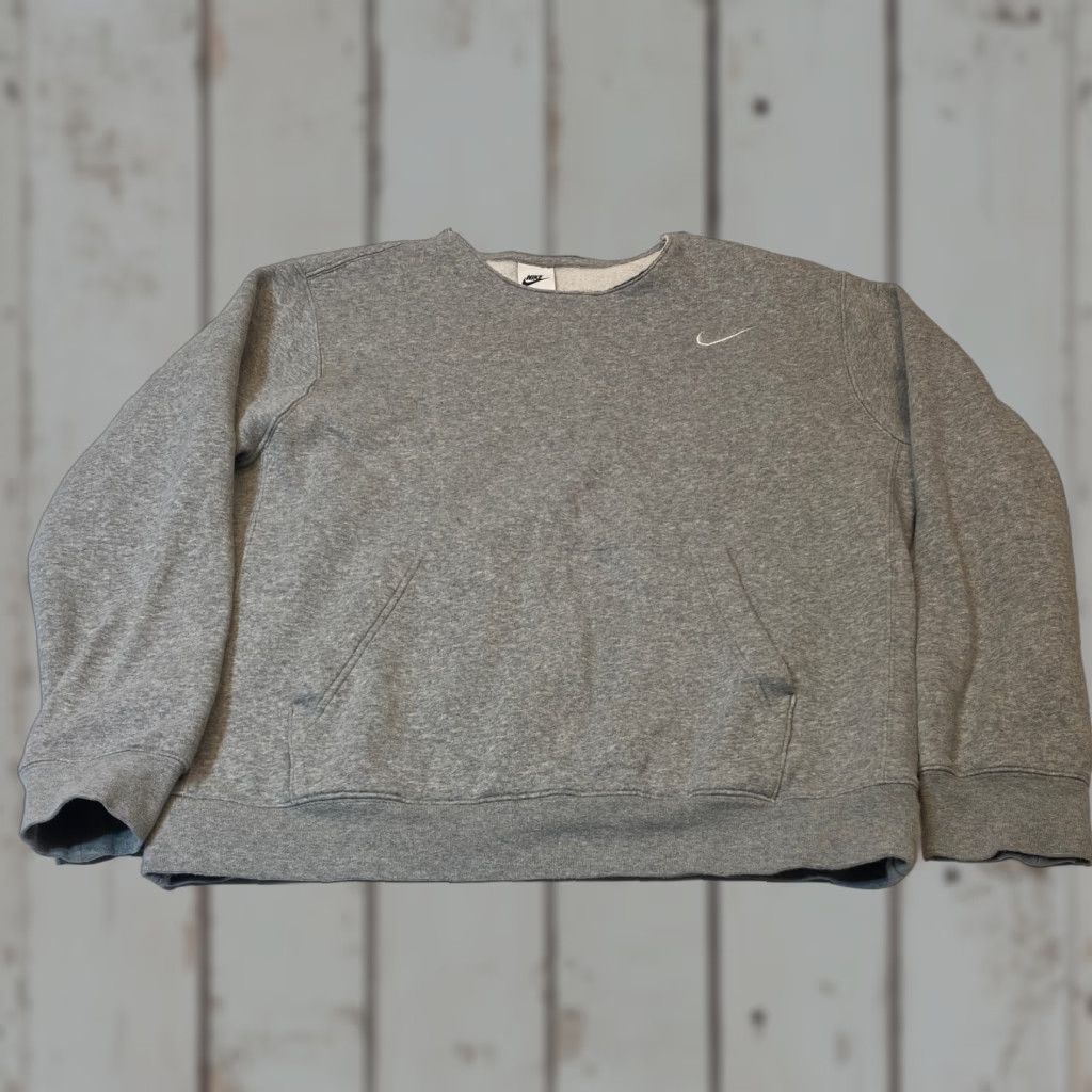 Nike Nike Collarless Fleece Sweatshirt M Men's Medium Light Heather Grey Pullover Embroidered Logo Pockets Nike Sportswear Casual Sportswear Size US M / EU 48-50 / 2 - 1 Thumbnail