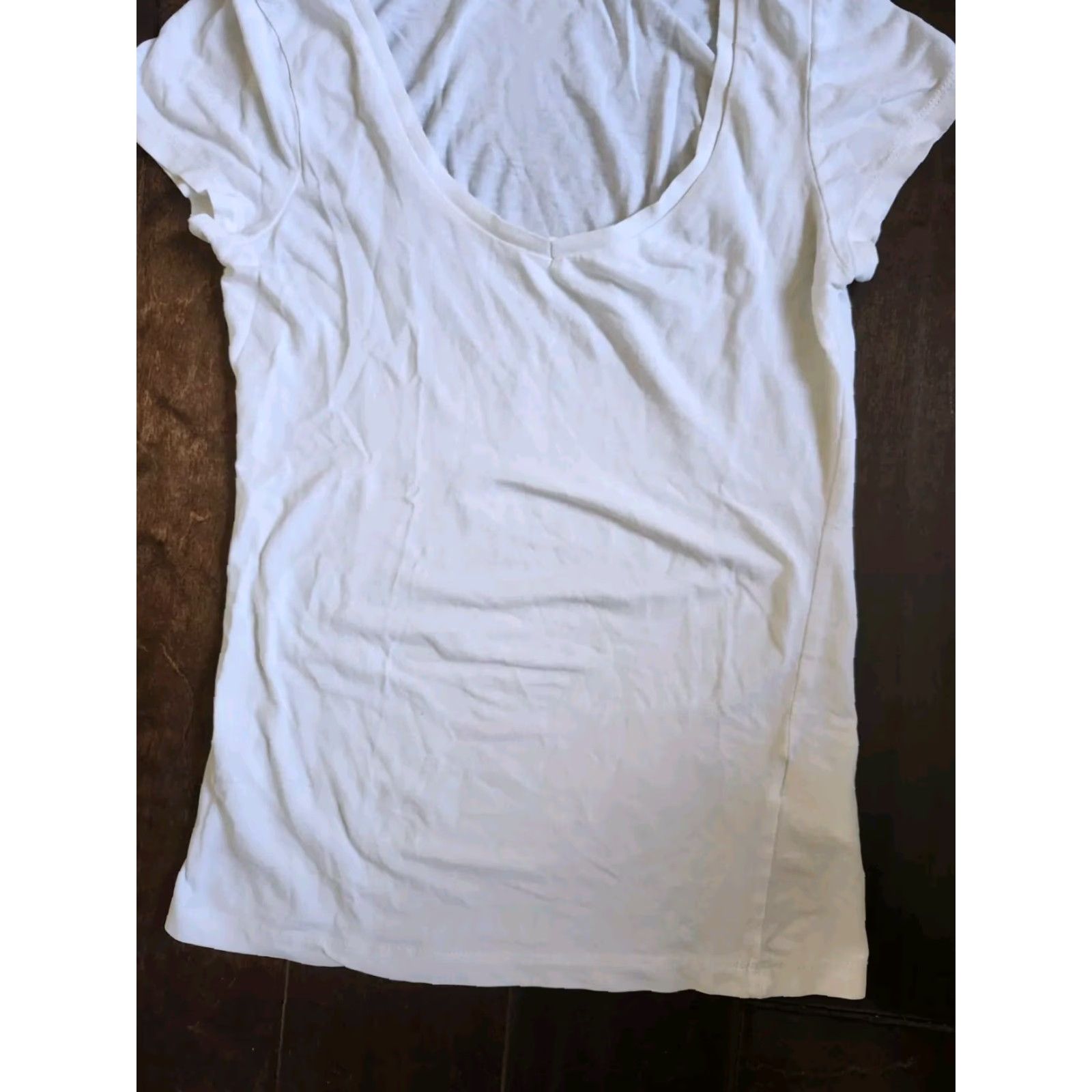 H&M Divided Women's White Top T-Shirt - Size 2 - Cotton Spandex Lightweight Breathable Casual Shirt Womens Size XS / US 0-2 / IT 36-38 - 4 Thumbnail
