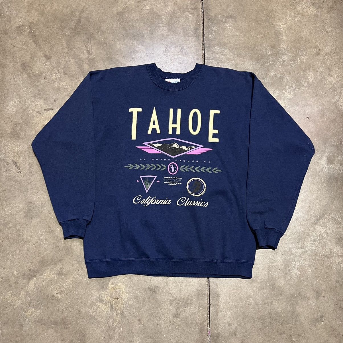 Hanes Vintage Lake Tahoe Ski Sweatshirt Crewneck 90s Heavyweight Size US L / EU 52-54 / 3 - 1 Thumbnail