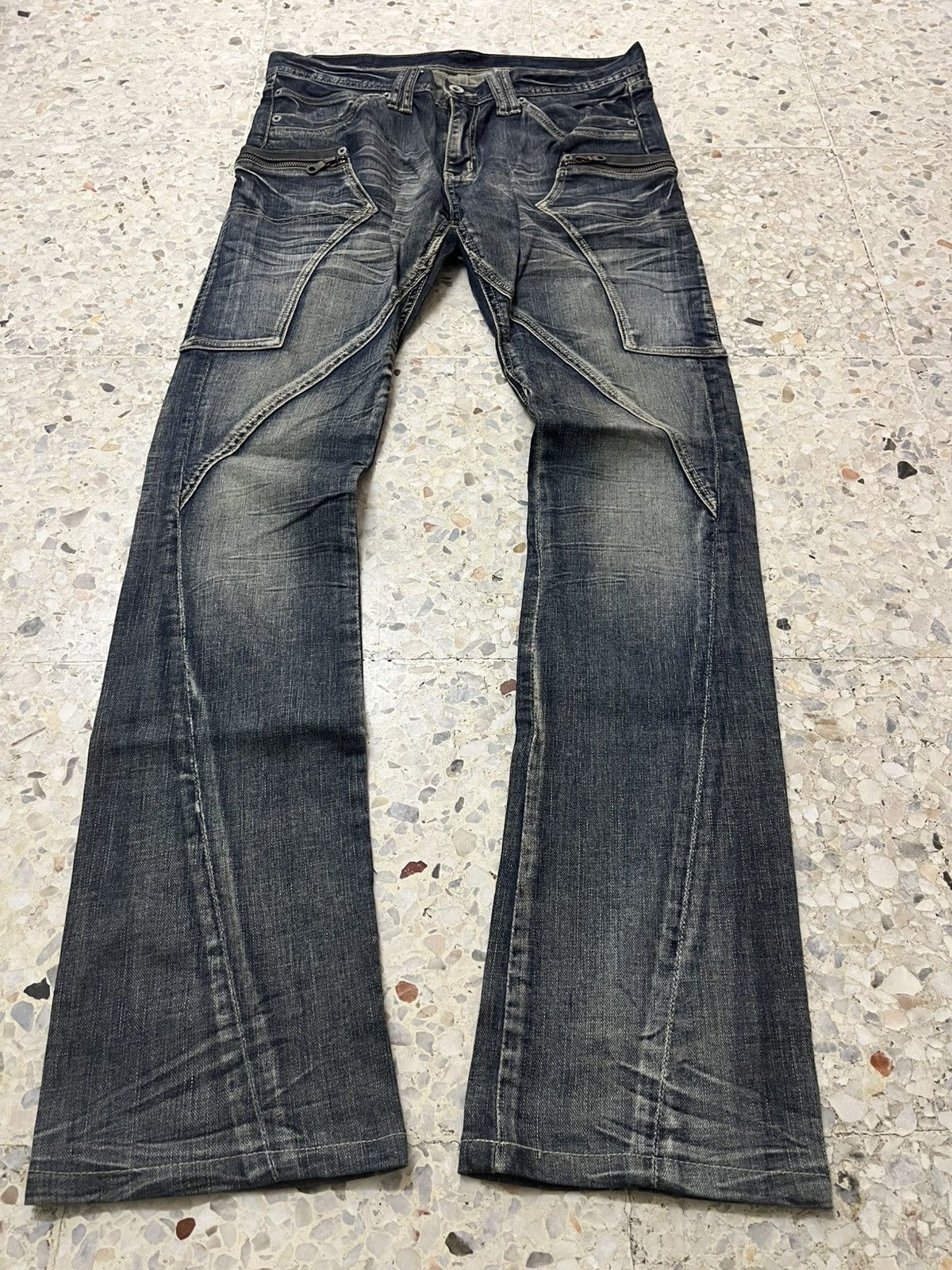 Michel Klein Michel Klein Femme Paris Distressed Multi-Zip Panel Denim Size US 32 / EU 48 - 11 Thumbnail