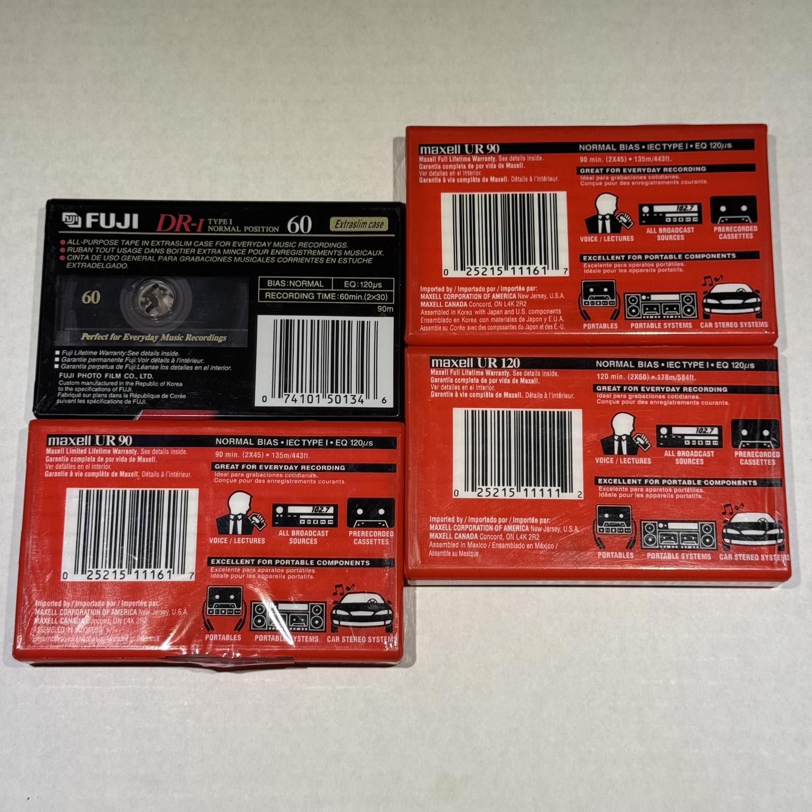 Other 4Pak DS Maxell / Fuji Audio Recording Cassette Tapes Size ONE SIZE - 3 Thumbnail