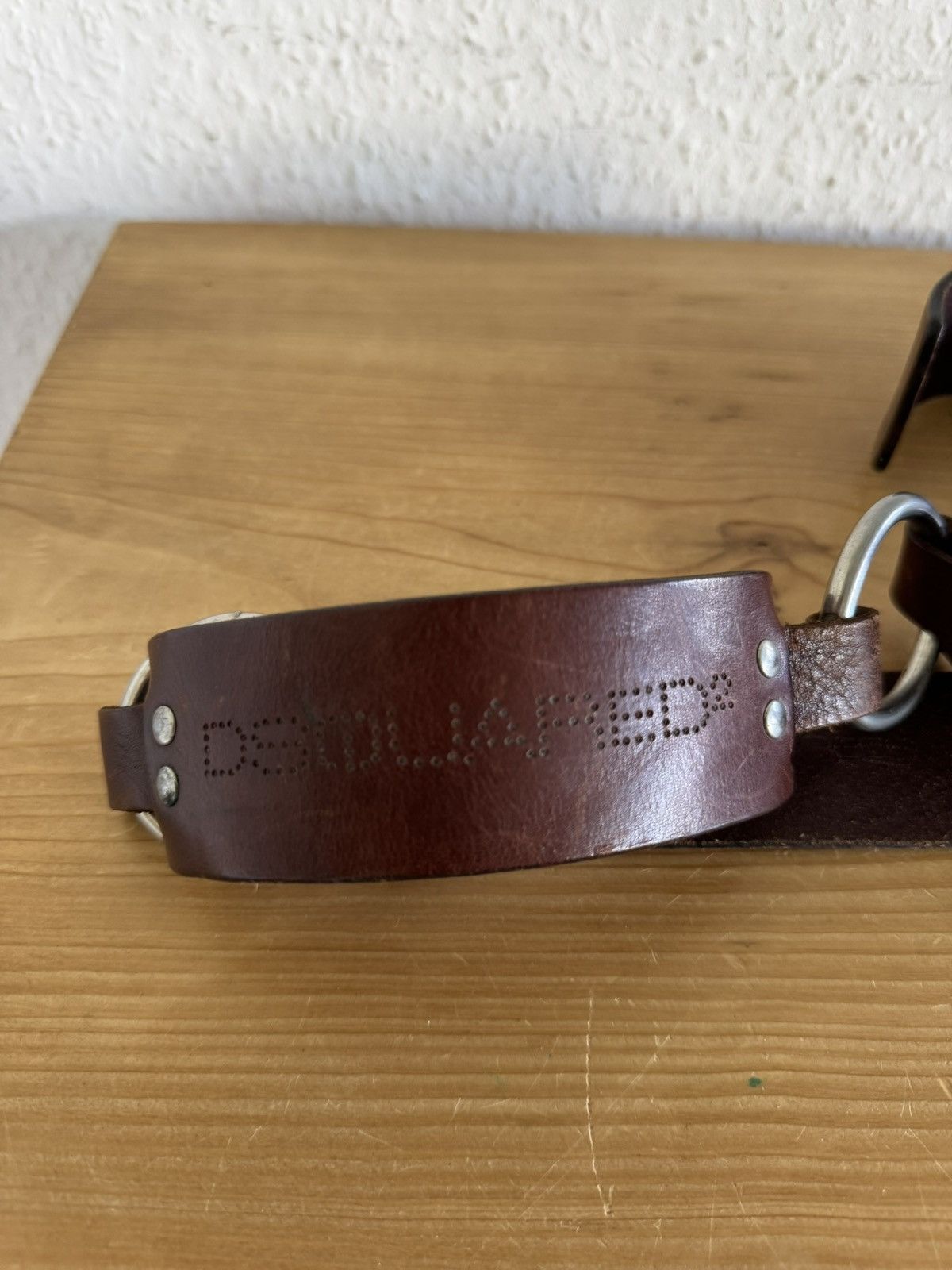 Dsquared2 Ring Link Harness Leather Belt Brown Size ONE SIZE - 2 Thumbnail
