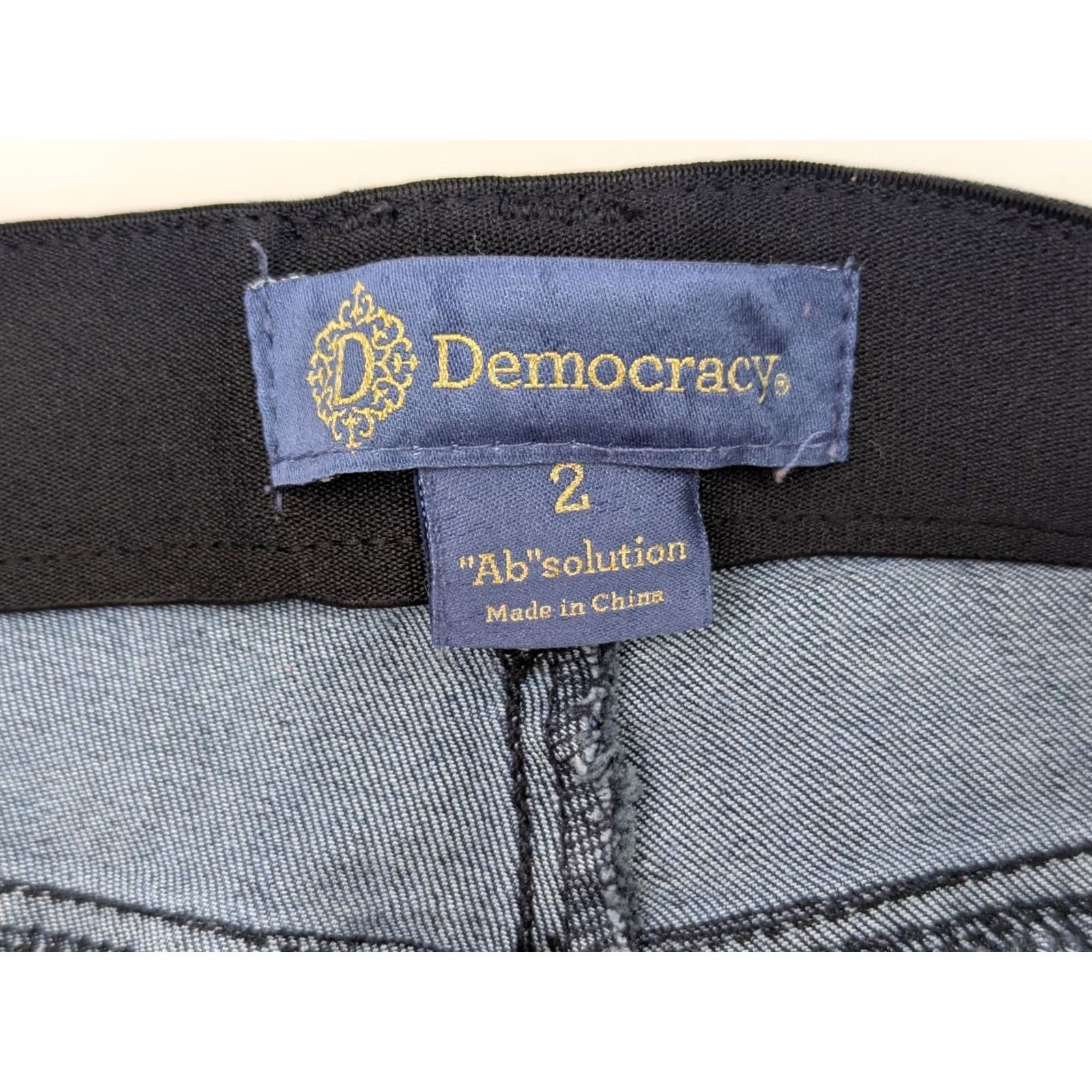Vintage Democracy Jeans Dark Wash Straight Leg 28x28 Women Stretch Regular 2 Blue Denim Size 26" / US 2 / IT 38 - 7 Thumbnail