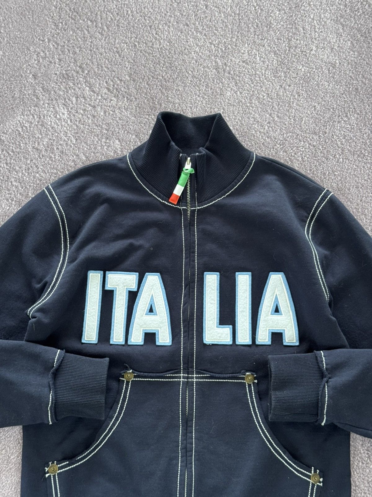 Hysteric Glamour 00’s Y2K Italia Big Logo Zip-Up Sweatshirt Size M / US 6-8 / IT 42-44 - 2 Thumbnail