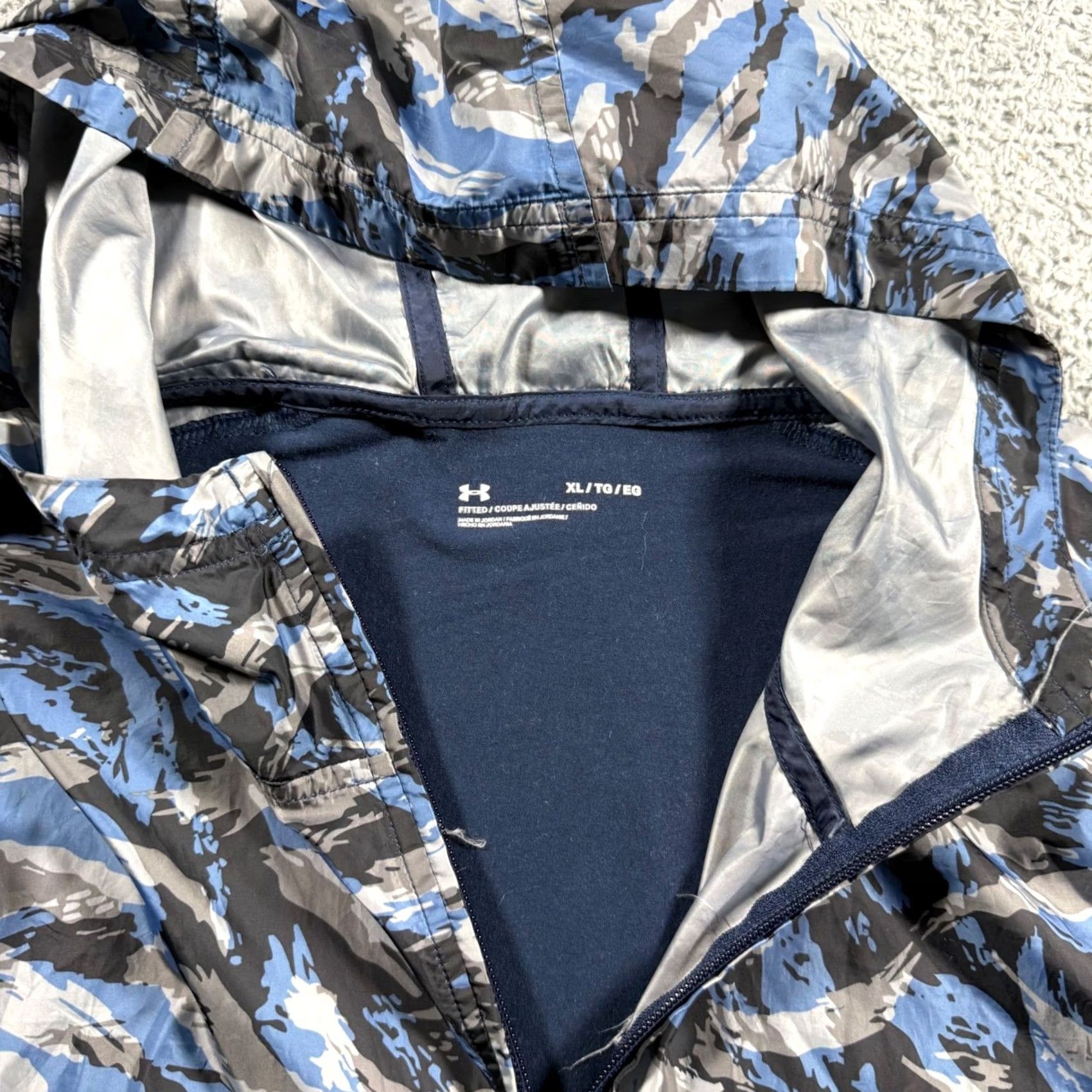 Under Armour Under Armour Hoodie Windbreaker Jacket Blue Tiger Camo Size XL Men Size US XL / EU 56 / 4 - 2 Thumbnail