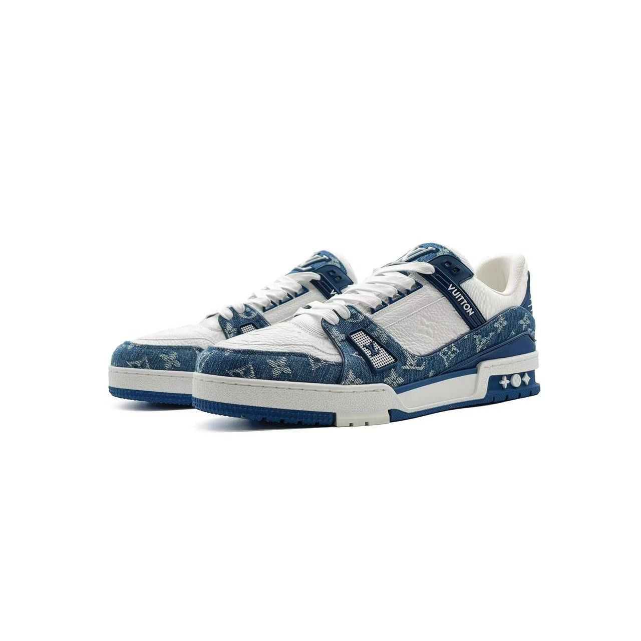 Louis Vuitton Louis Vuitton Denim Monogram Trainer Sneakers Size US 6.5 / IT 36.5 - 2 Thumbnail