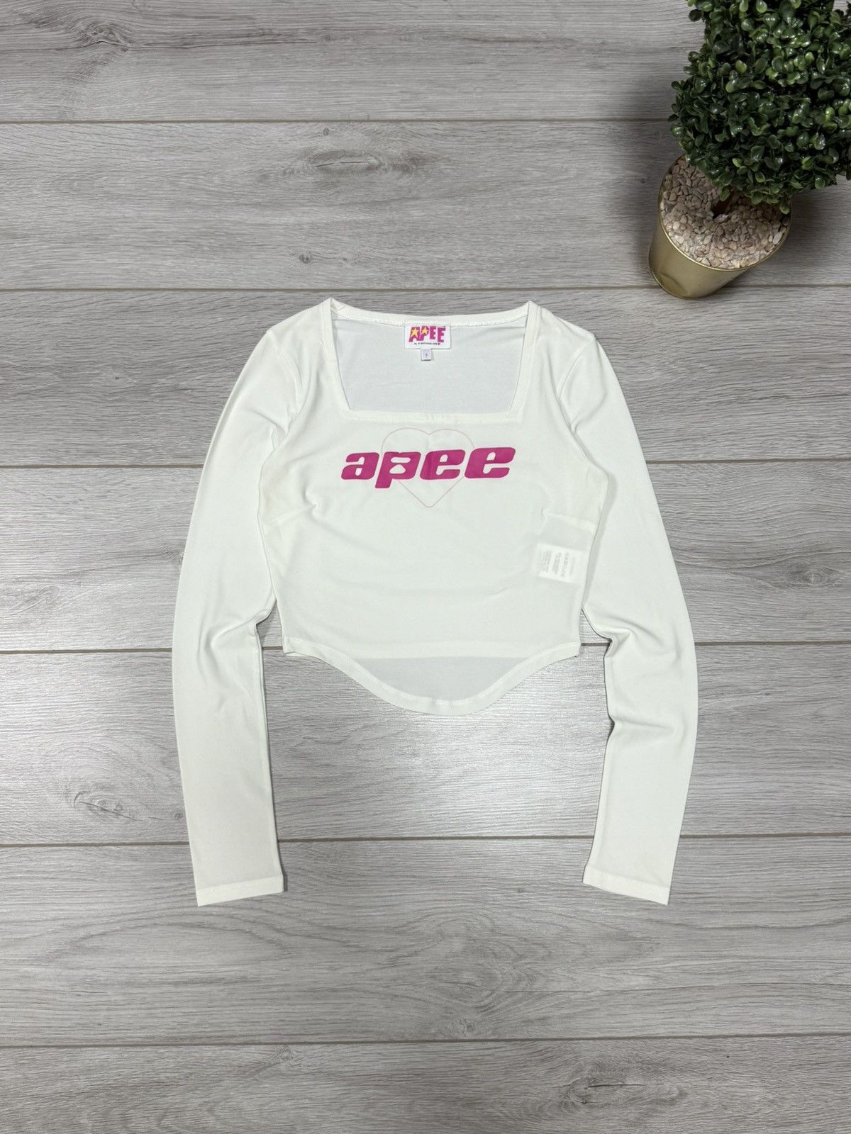 Aape Bape apee heart long sleeve big logo mesh Size S / US 4 / IT 40 - 2 Thumbnail
