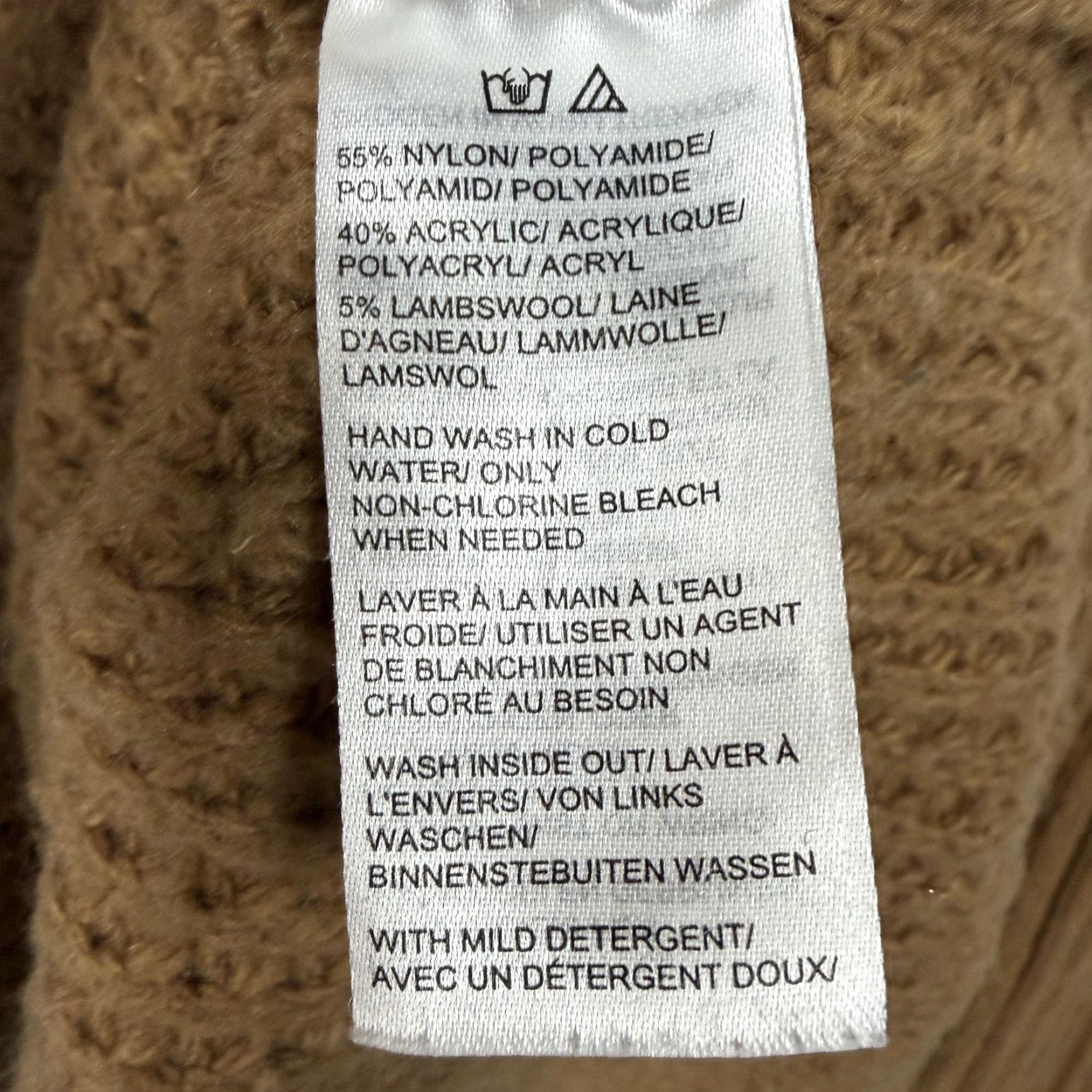 Lord & Taylor Lord & Taylor Sweater M Brown Waffle Knit Turtleneck Preppy Lagenlook Womens Size M / US 6-8 / IT 42-44 - 6 Thumbnail