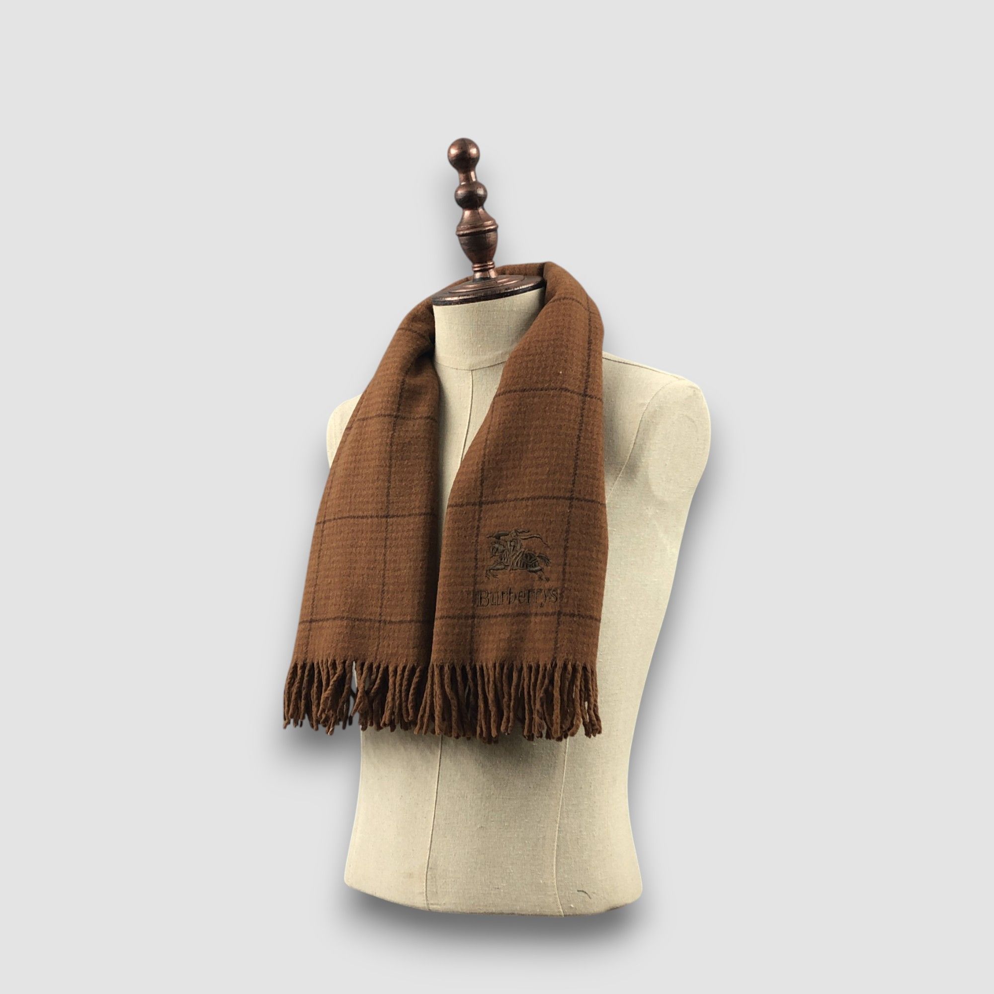 Burberry Vintage Burberry Scarf Muffler Wool Stole Wraps Scarves Size ONE SIZE - 2 Thumbnail