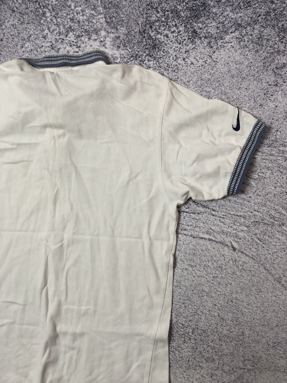 Nike Vintage polo Nike men’s size L y2k rare drill Size US L / EU 52-54 / 3 - 6 Thumbnail