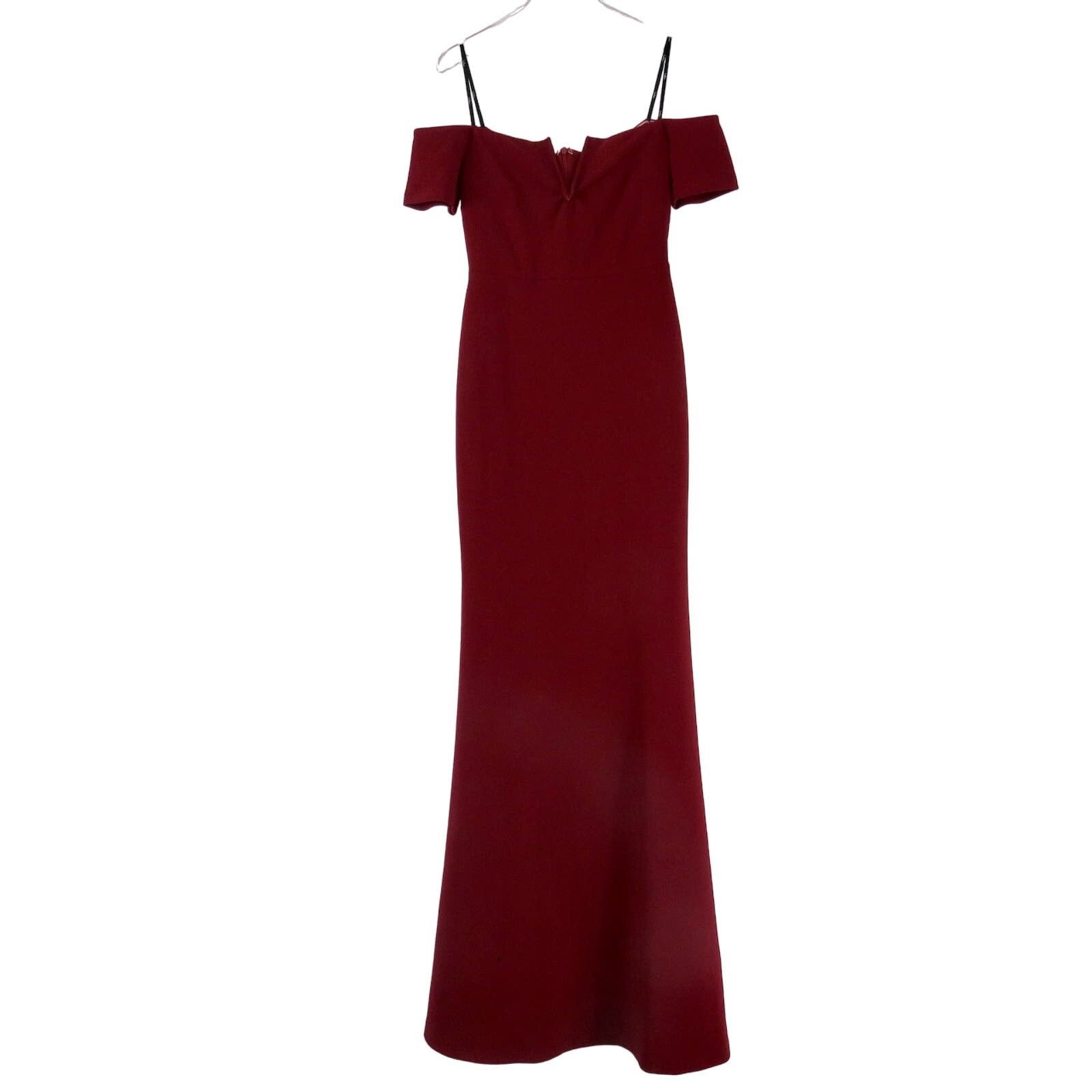 Other Lulus Lynne Burgundy Off-the-Shoulder Maxi Dress Formal Sm Size S / US 4 / IT 40 - 5 Thumbnail