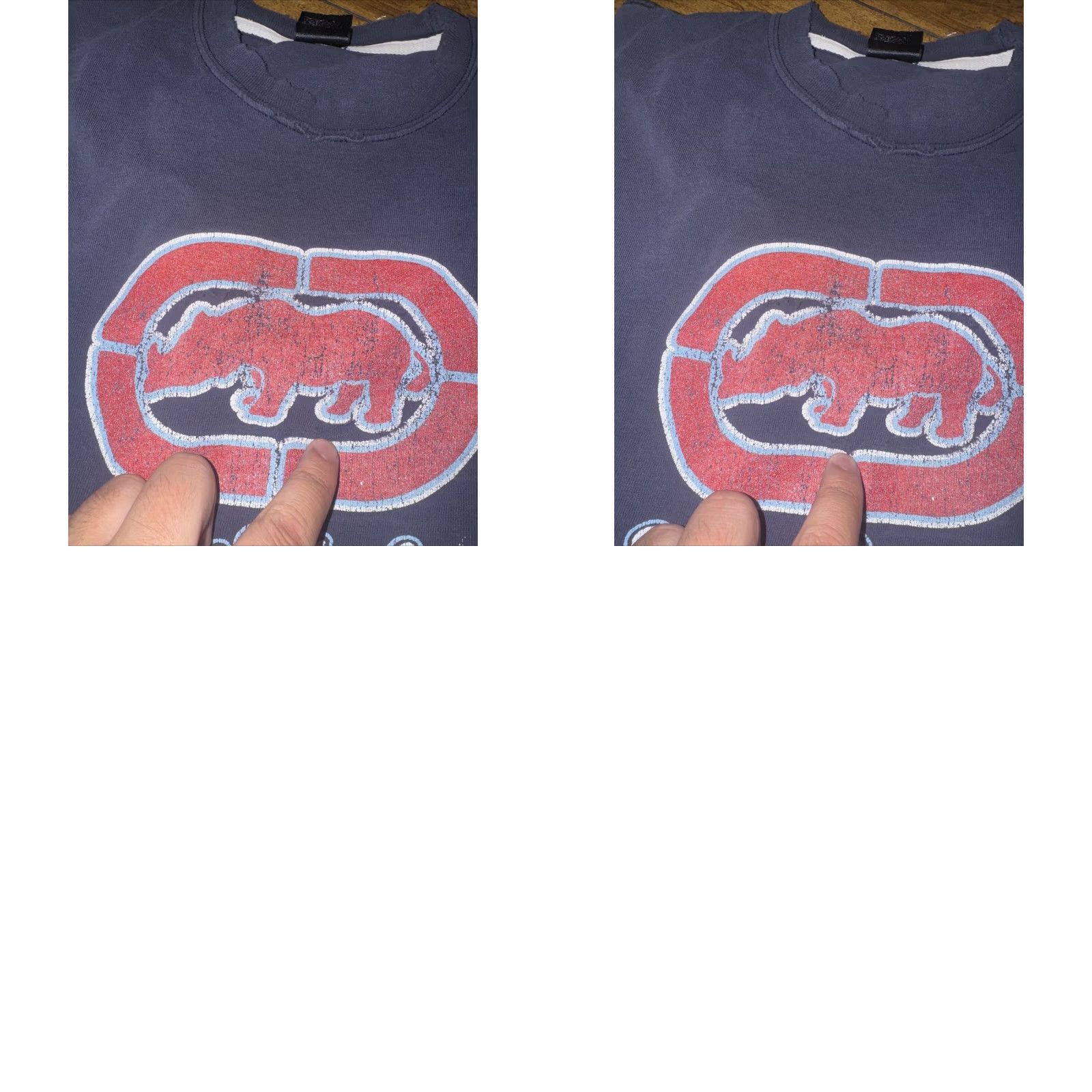 Ecko Unltd. VINTAGE Ecko Unltd. T-Shirt 2XL Navy Blue Distressed Men Shirt 90s Hip Hop Women Mens Size US XXL / EU 58 / 5 - 8 Thumbnail