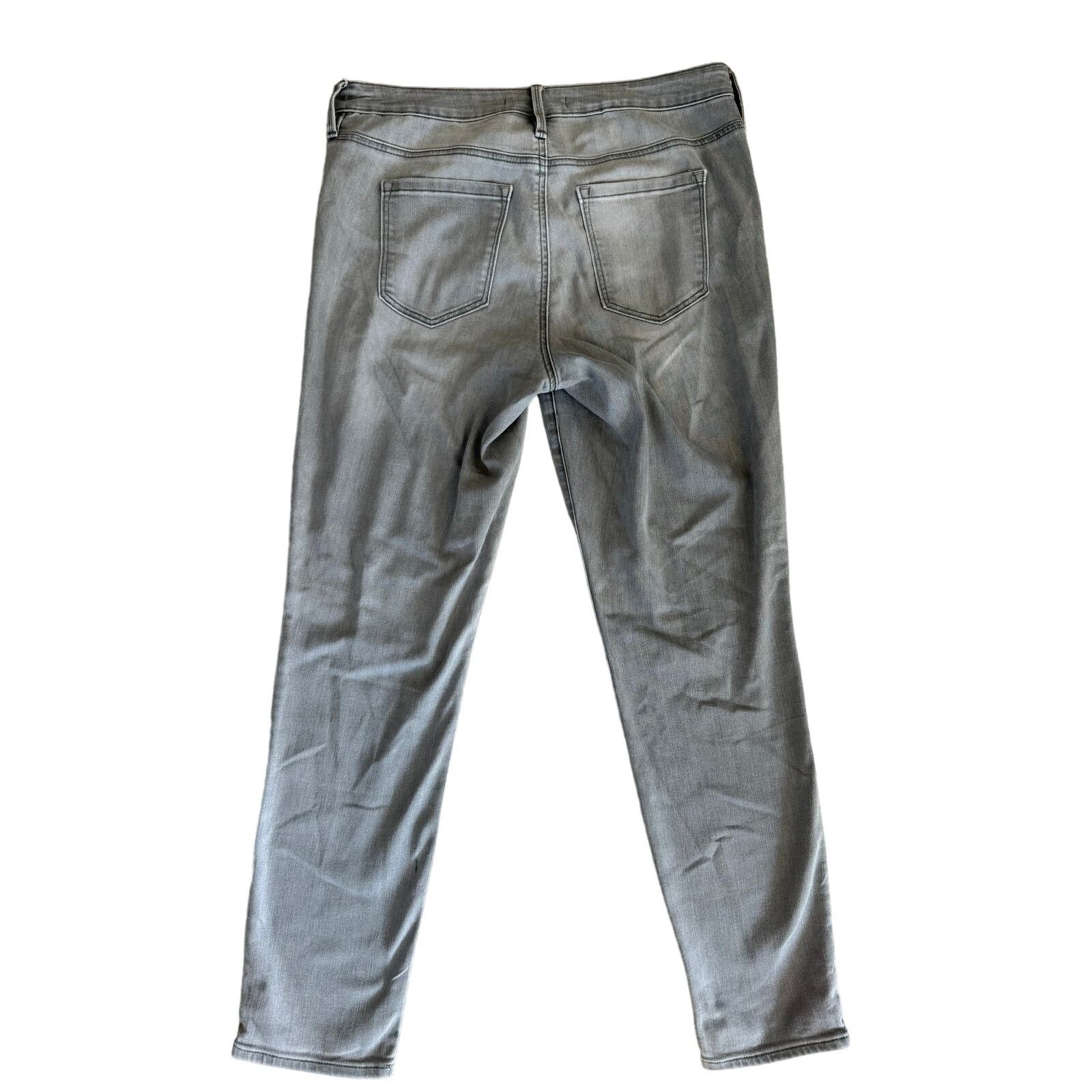 Athleta Athleta Sculptek Skinny Light Gray Stretchy Athleisure Jeans Size 30" / US 8 / IT 44 - 2 Thumbnail