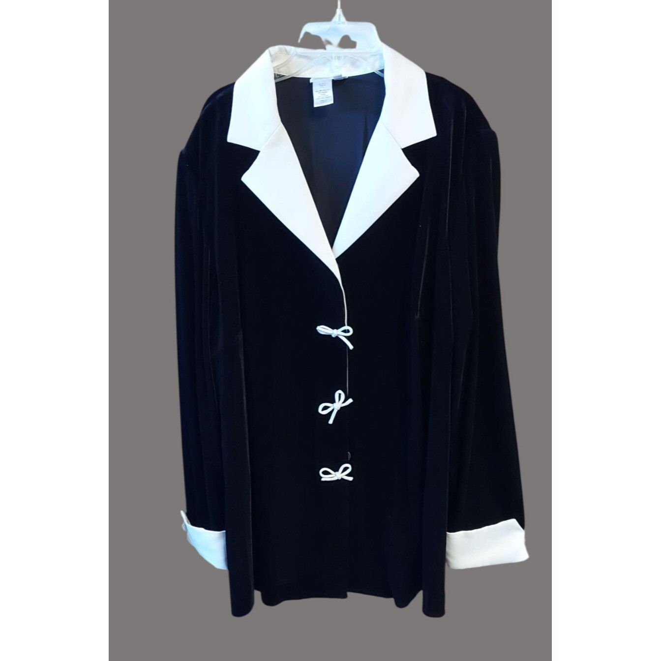 Other Coldwater Creek Womens Plus Size Black & White Blazer Jacket Size 3XL / US 20-22 - 2 Thumbnail