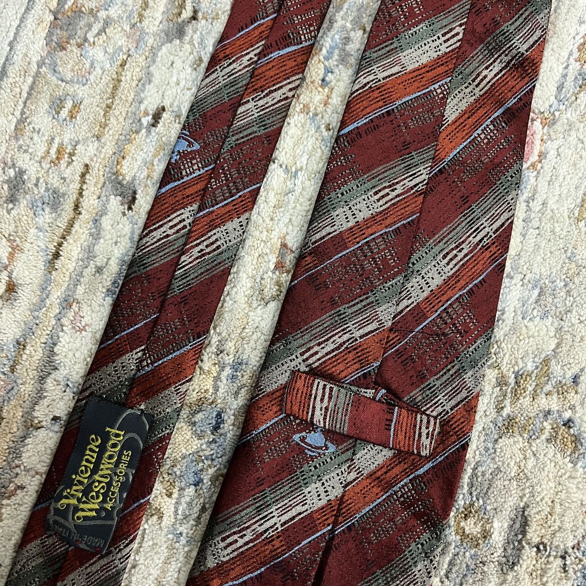 Vivienne Westwood VIVIENNE WESTWOOD ORB LOGO SILK TIE Size ONE SIZE - 5 Thumbnail