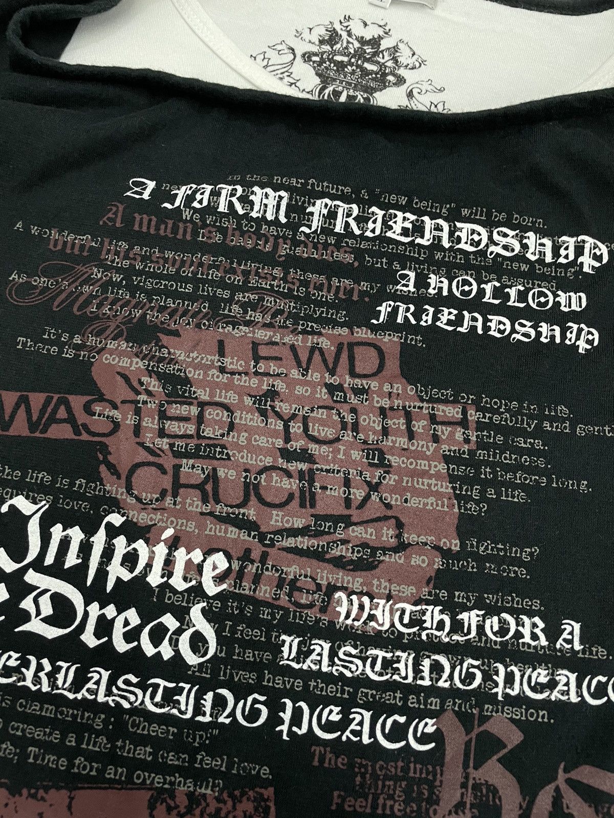 Designer × Japanese Brand Sorridere Layered Wording Life Poem Friendship Crucifix Size US XL / EU 56 / 4 - 9 Thumbnail