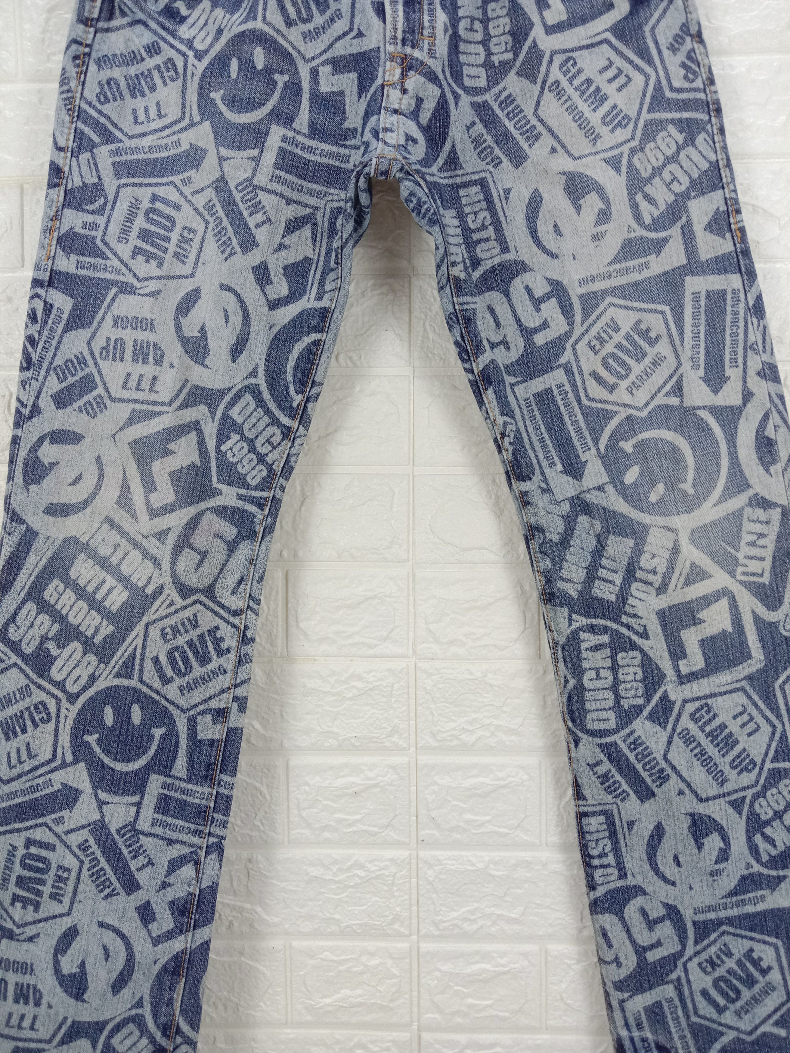 Hysteric Glamour Japanese Flare Co&Lu Full Print Hysteric Glamour Style Jeans Size US 29 - 3 Thumbnail