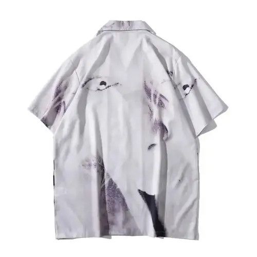 VIBE Vintage Outdoor Summer Hawaiian Blouse Shirt Dark Icon Size US M / EU 48-50 / 2 - 2 Thumbnail