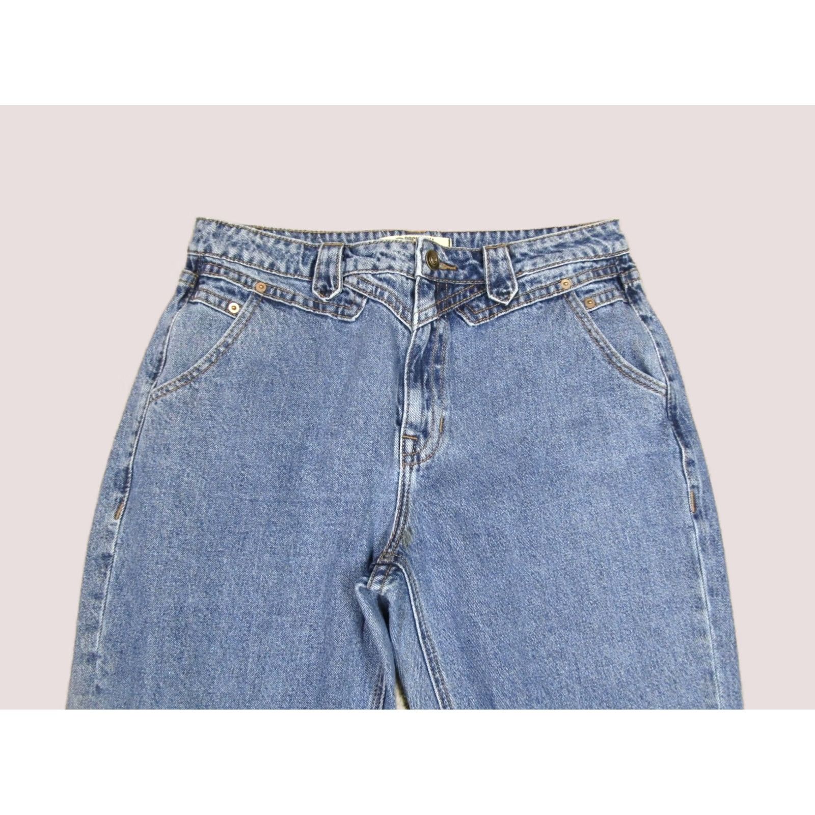 Vintage Rock & Roll Jeans Women 31 Blue High Rise Flared Western Jeans Light Wash Denim Hook Zip Pocket 5-Pocket Relaxed Logo Cowboy Hipster Southwestern Size 24" / US 00 / IT 34 - 1 Thumbnail