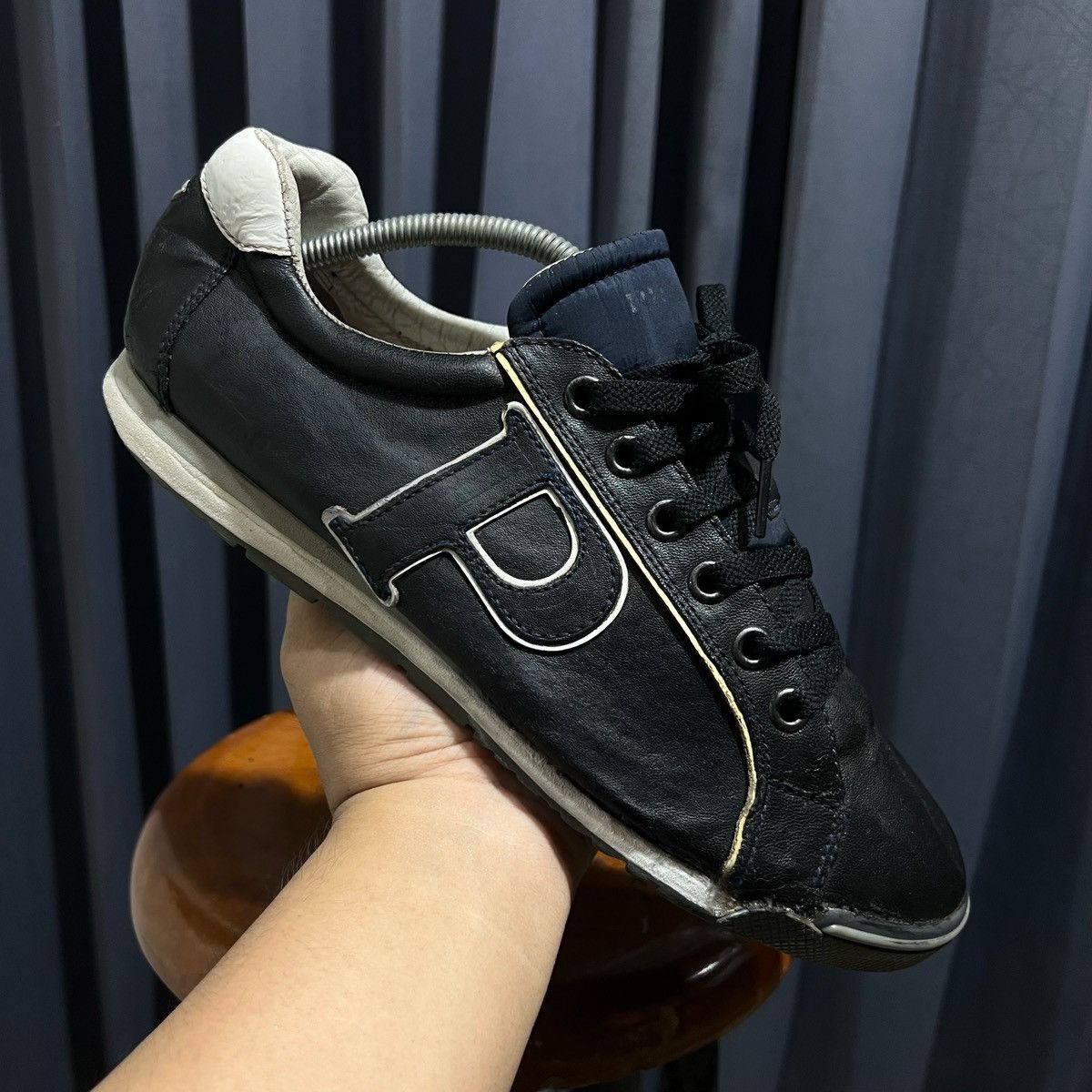 Prada Prada milano Leather Black Sneakers Size US 8 / EU 41 - 2 Thumbnail