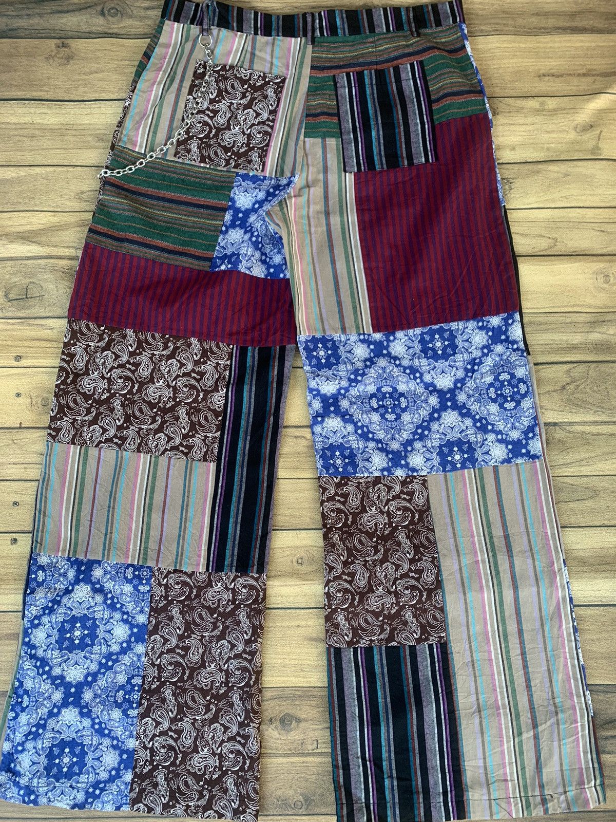 The Ragged Priest The ragged priest patchwork low rise pant with ring Size 36" / US 14 / IT 50 - 6 Thumbnail