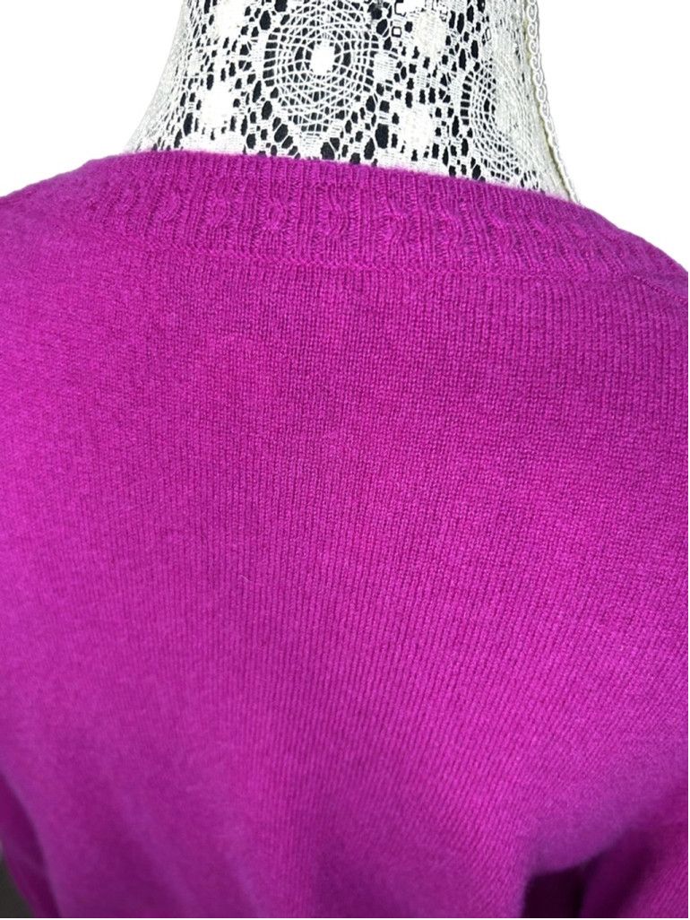 Other 100% cashmere Martha Stewart fuschia magenta sweater size s Size S / US 4 / IT 40 - 8 Thumbnail