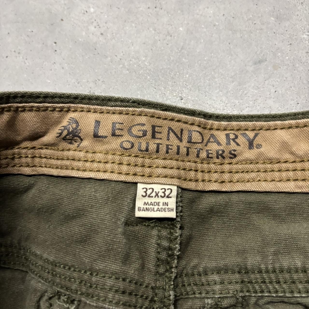 Japanese Brand × Vintage Crazy Vintage Y2K/2000s Olive Green Workwear Casual Pants! Size US 32 / EU 48 - 8 Thumbnail