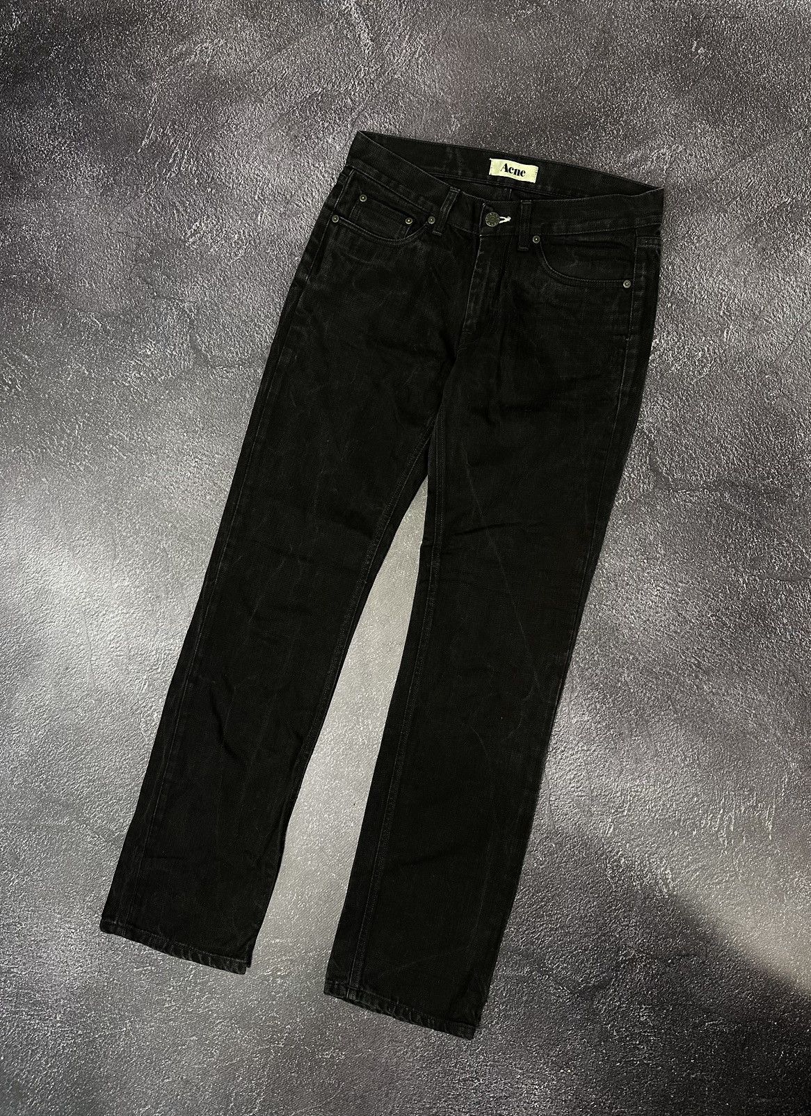 Pre-owned Acne Studios X Vintage Acne Studios Mic Raven Black Denim Jeans Pants