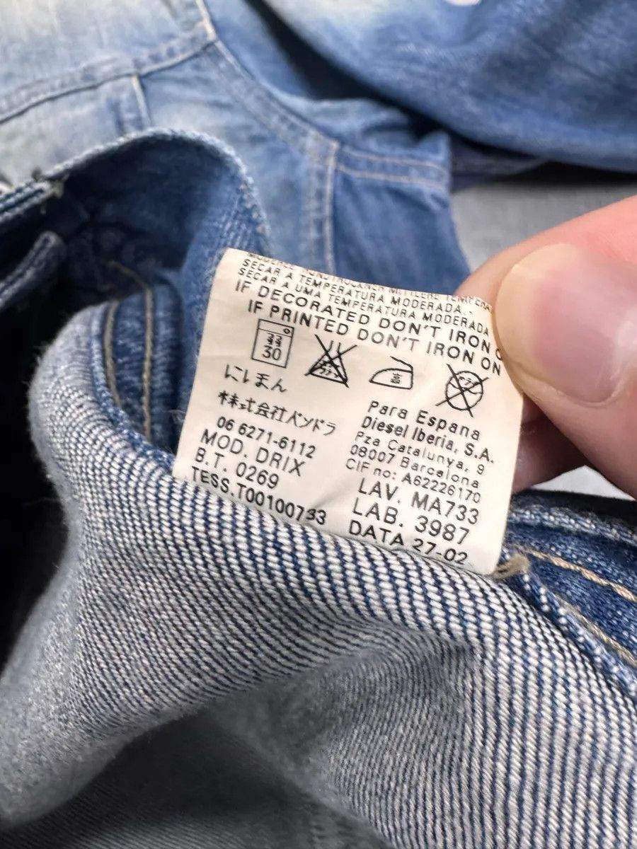 Designer × Diesel × Vintage 2000s Diesel Faded Blue Denim Jacket Size US M / EU 48-50 / 2 - 6 Thumbnail