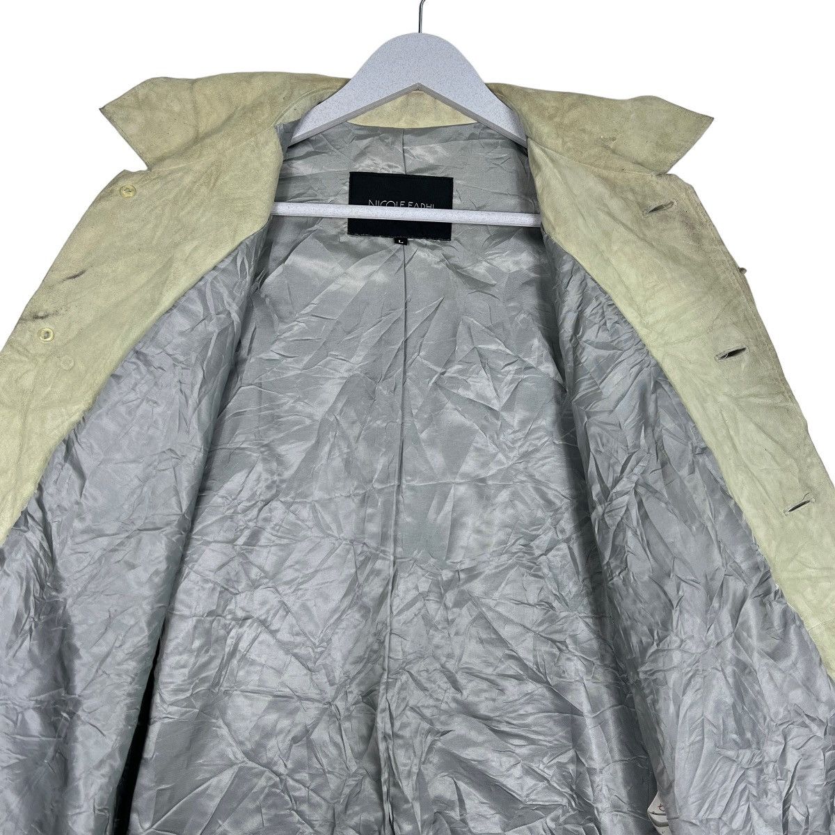 Nicole Farhi 🔥 NICOLE FARHI BUTTON LEATHER JACKET SIZE L ON TAG Size US L / EU 52-54 / 3 - 12 Thumbnail