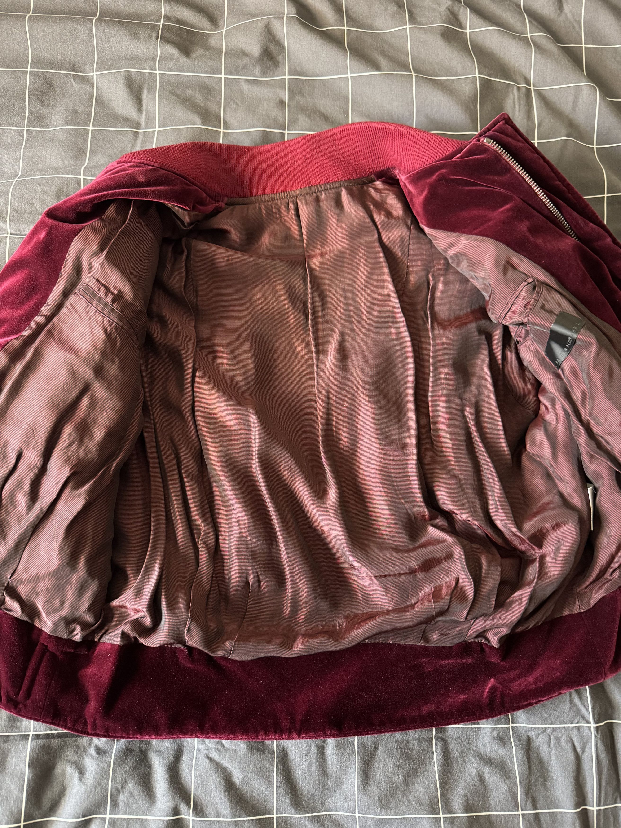 Haider Ackermann Burgundy Velvet Bomber Size US L / EU 52-54 / 3 - 6 Thumbnail