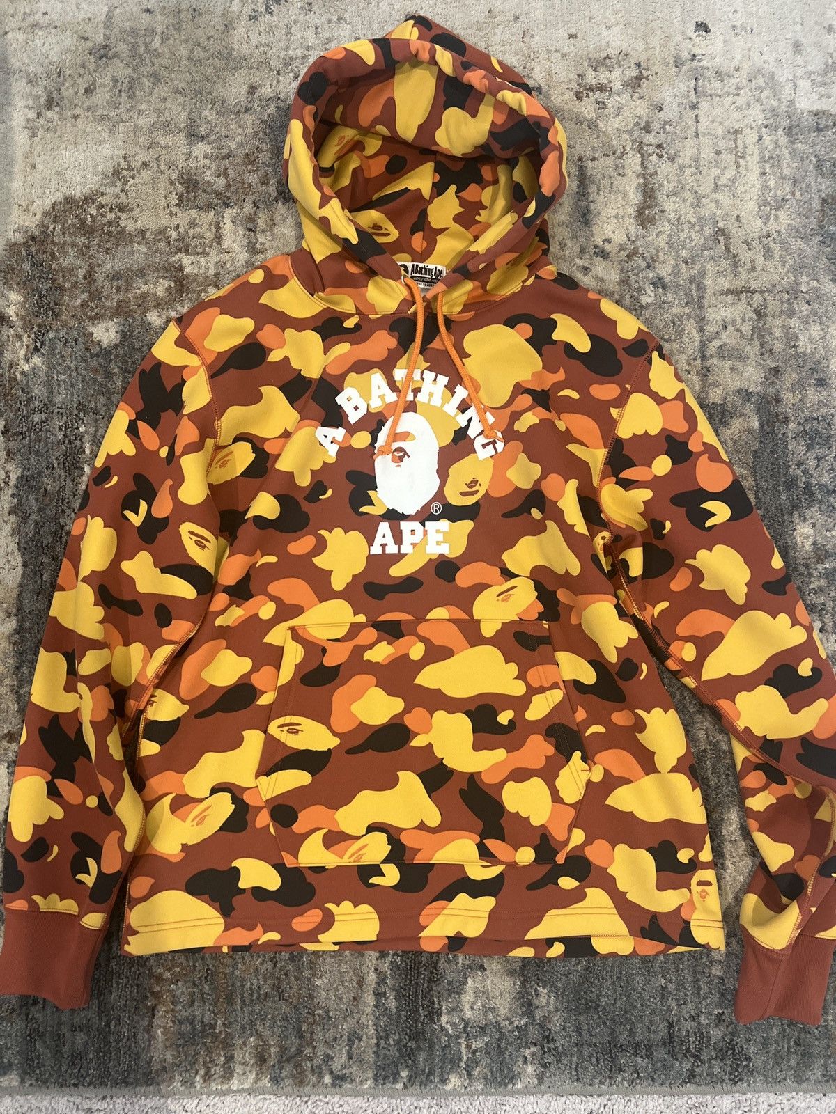 Bape 1st camo college wide pullover hoodie hotsell