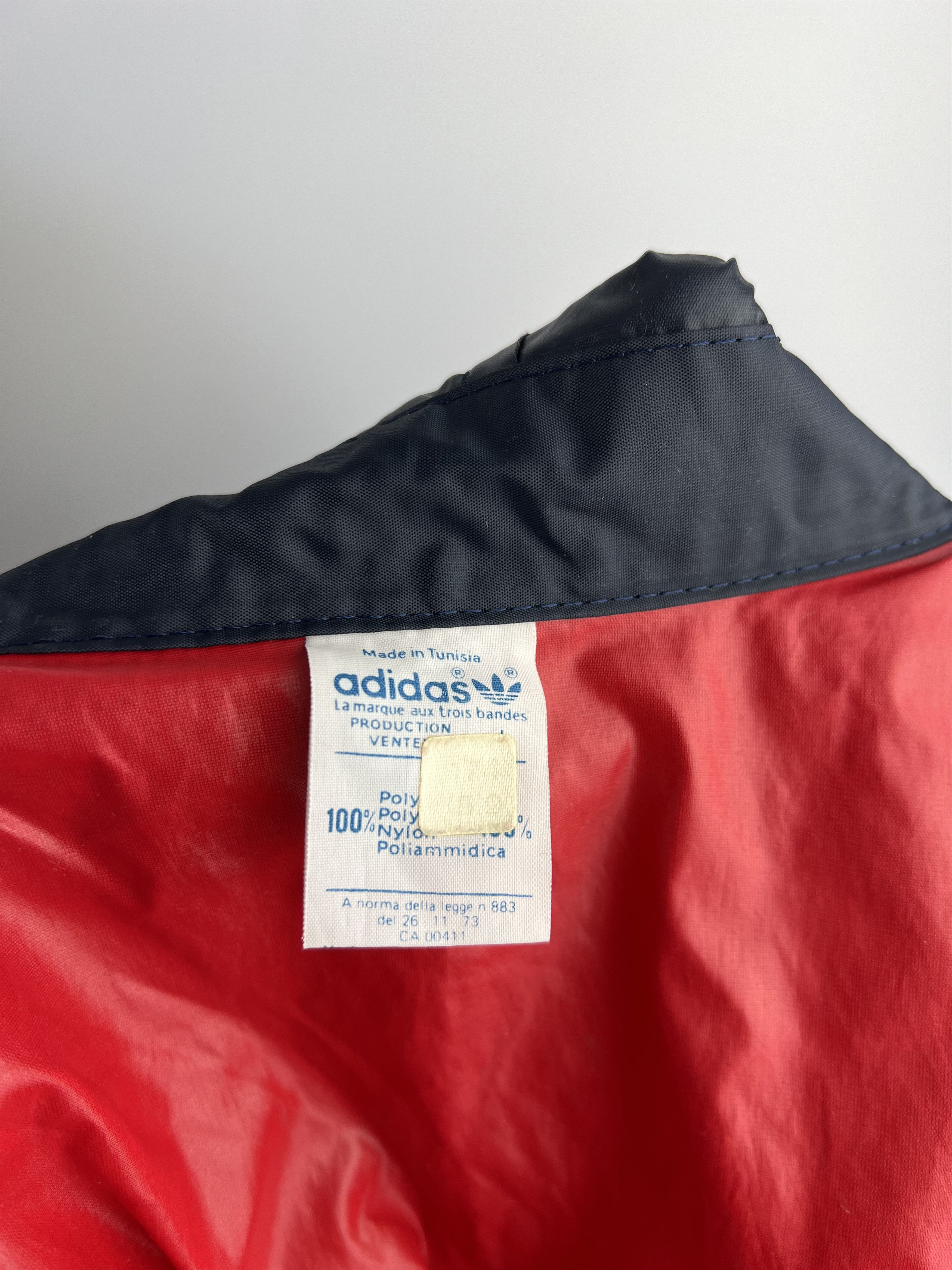 Adidas × Vintage 80s Vintage Adidas Full Zip Hooded Nylon Jacket Size S/M Size US M / EU 48-50 / 2 - 5 Thumbnail