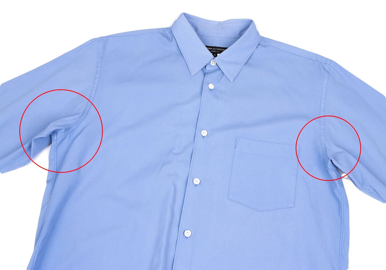 Comme des Garcons Homme Plus Cotton Basic Shirt in Blue, Size M Size US M / EU 48-50 / 2 - 2 Thumbnail