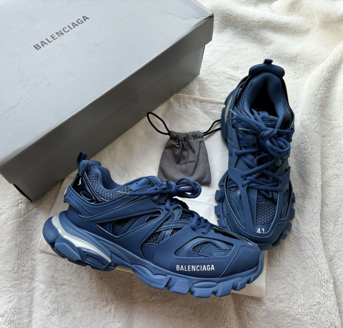 Balenciaga Balenciaga Navy LED Tracks Size US 8 / EU 41 - 1 Thumbnail