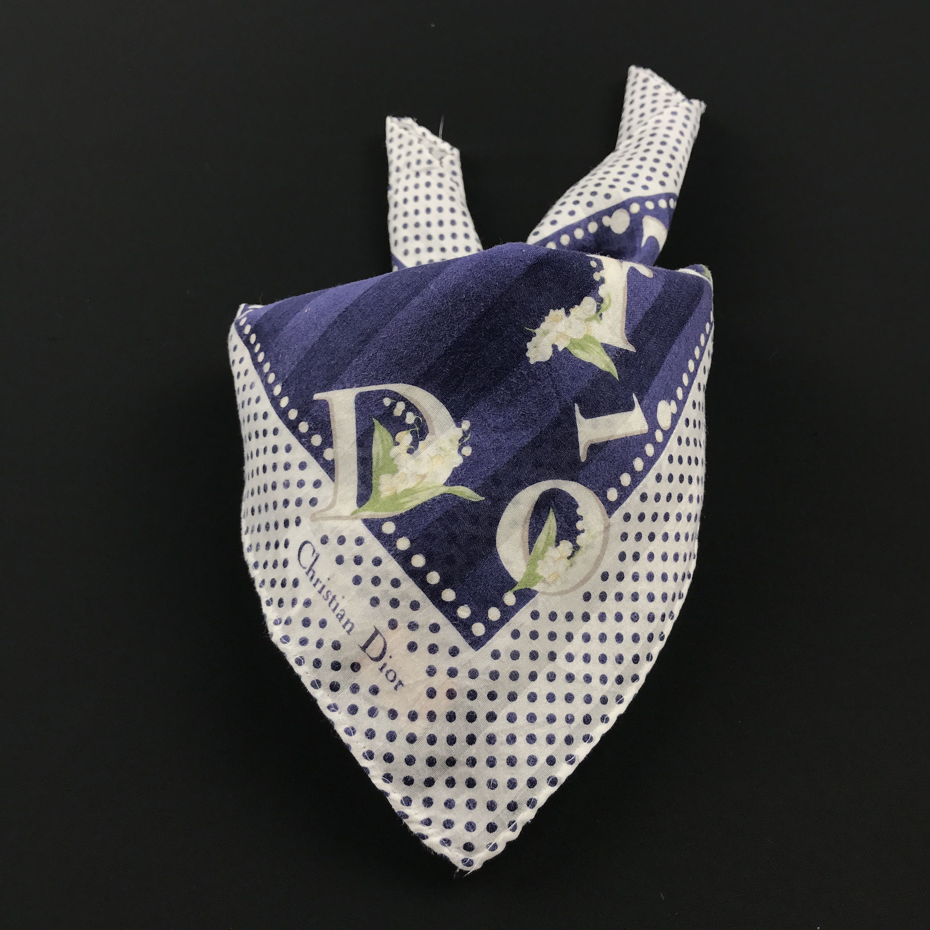 Christian Dior Monsieur × Vintage Vintage Christian Dior Bandana Neckerchief Handkerchief Size ONE SIZE - 4 Thumbnail