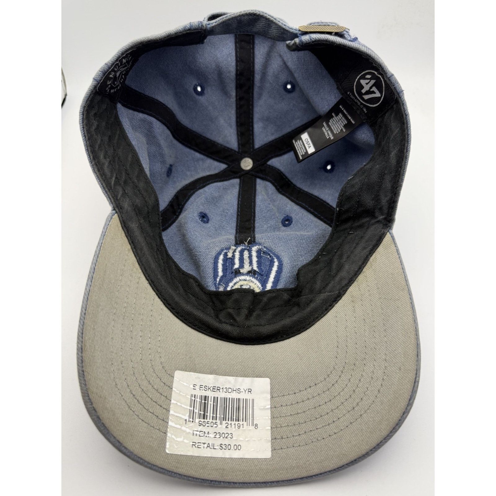 47 Brand MILWAUKEE BREWERS BLAZER CHASM 47 CLEAN UP ADJUSTABLE Size ONE SIZE - 3 Thumbnail