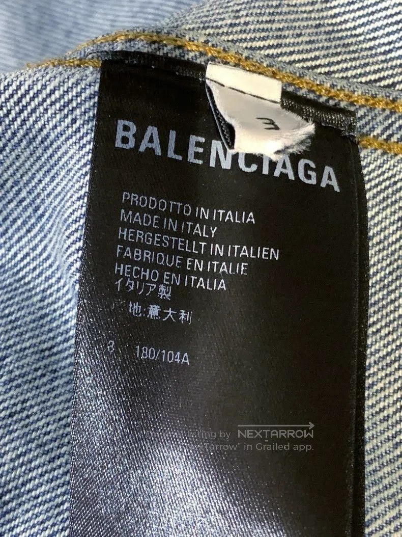 Balenciaga Balenciaga Blue washed all-over print denim jacket Size US L / EU 52-54 / 3 - 8 Thumbnail
