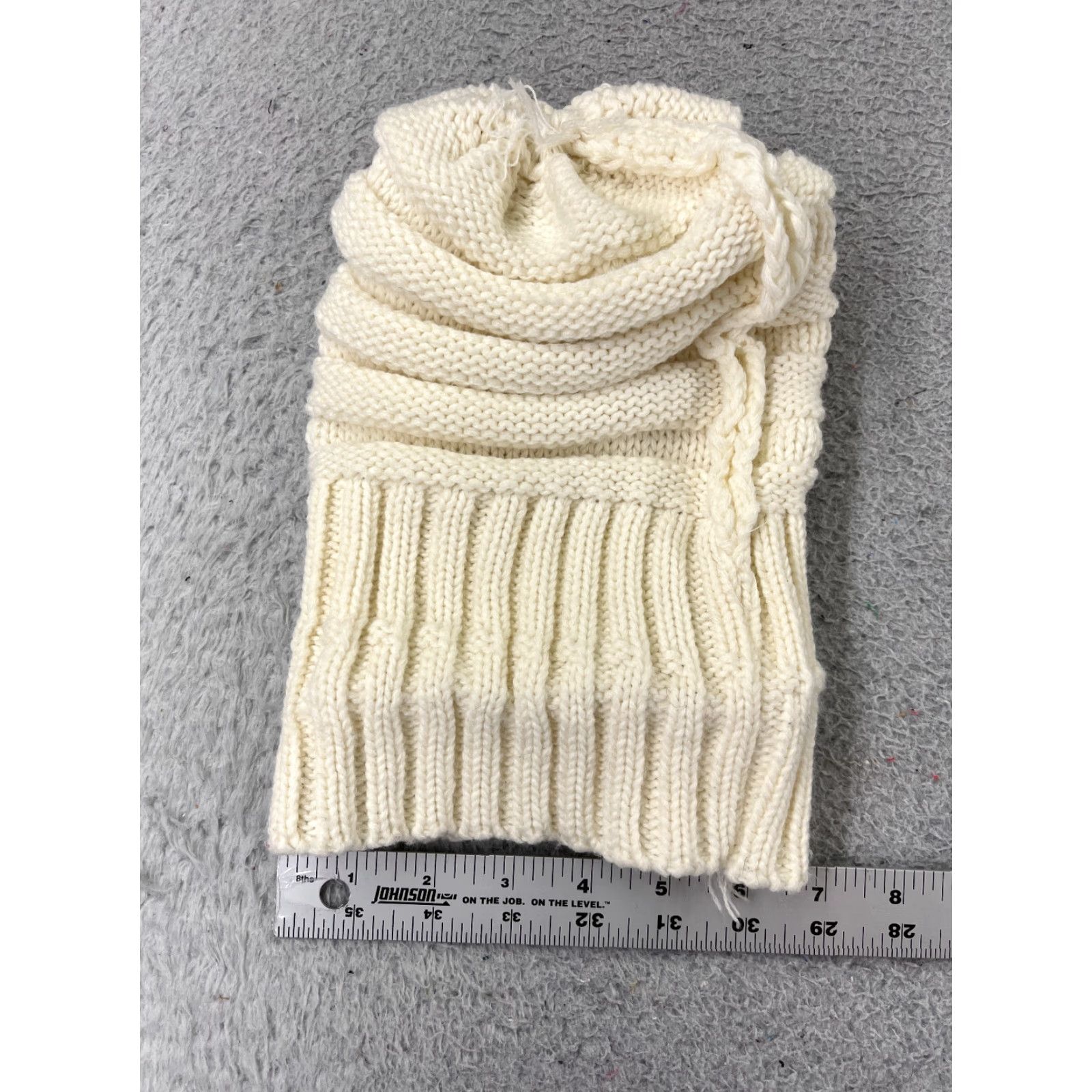 Vintage C.C Exclusive Beanie Toque One Size Ivory White Knit 100% Acrylic Ski Womens Size ONE SIZE - 5 Thumbnail