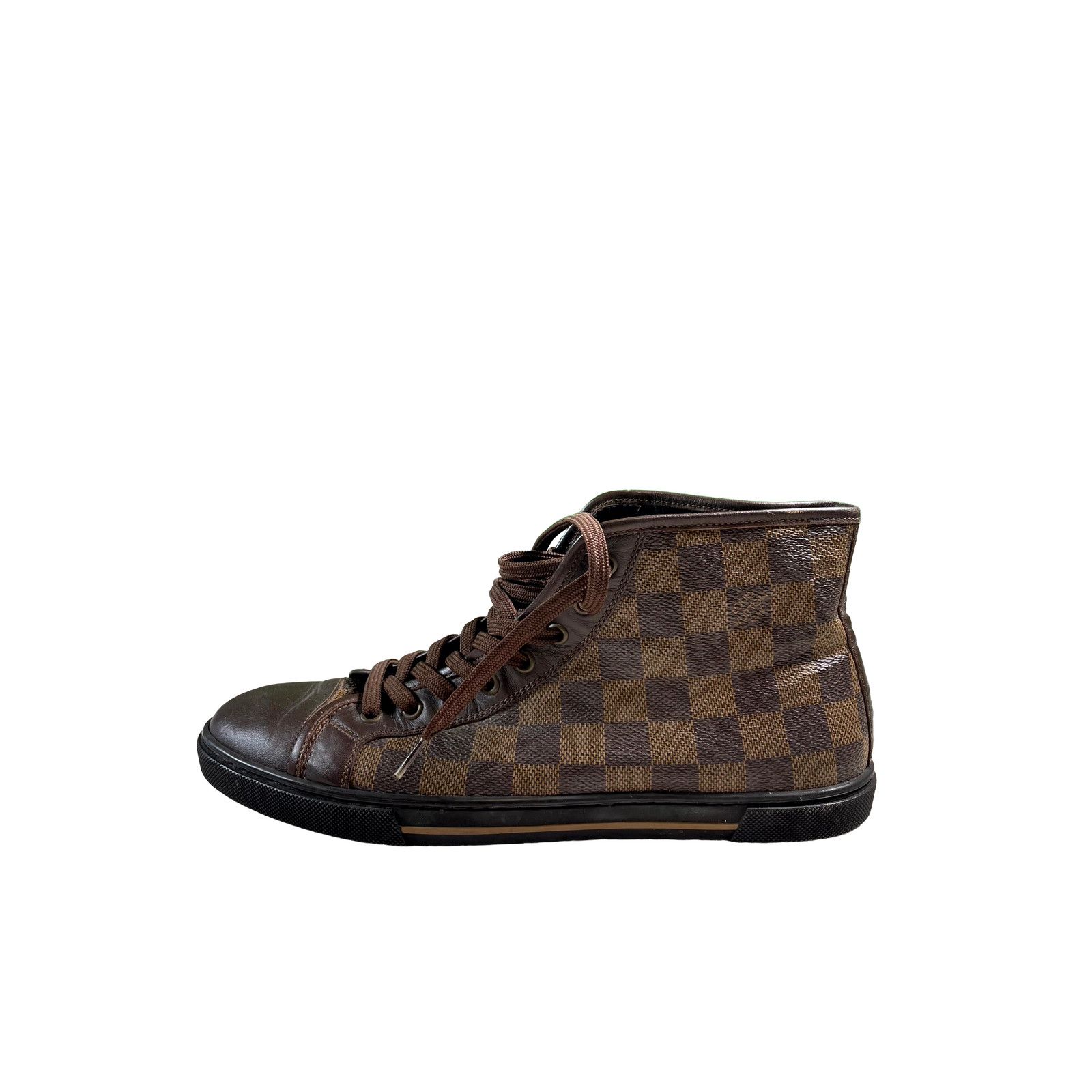 Louis Vuitton Louis Vuitton Damier High Top Brown Sneakers Size US 7.5 / EU 40-41 - 2 Thumbnail