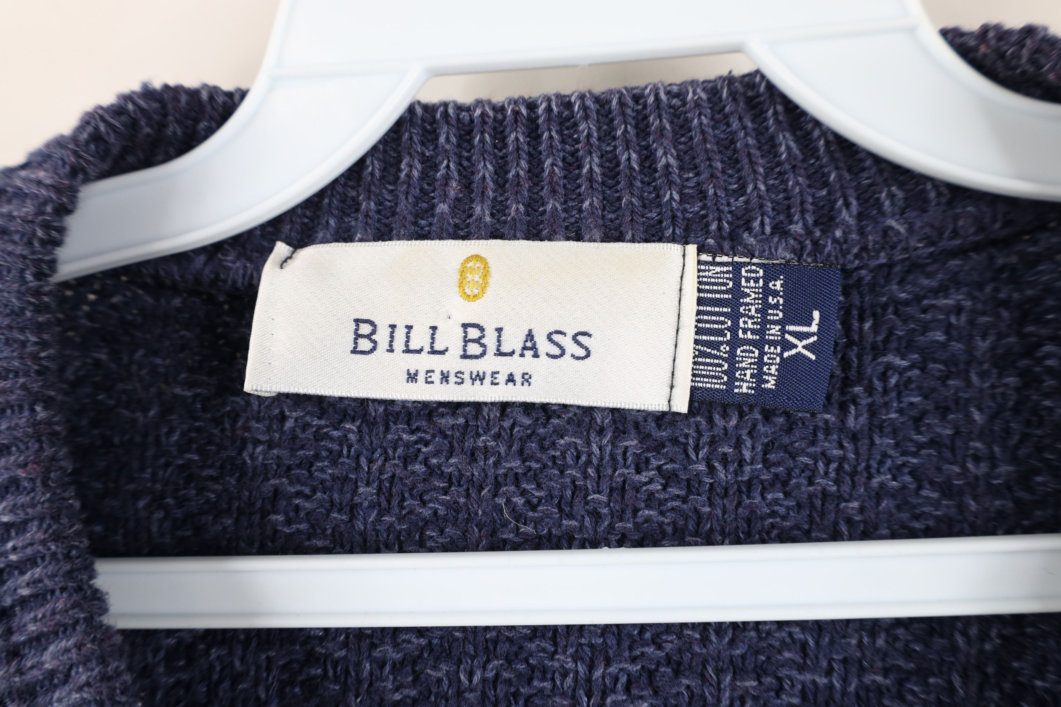 Vintage Vintage 90s Streetwear Cotton Ribbed Knit Sweater Blue USA Size US XL / EU 56 / 4 - 5 Thumbnail