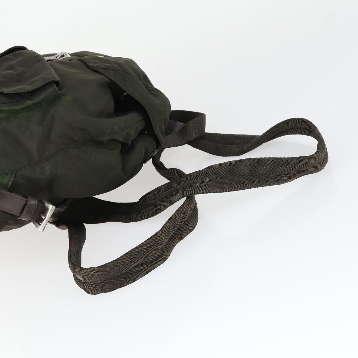 Prada PRADA Backpack Nylon Khaki Silver Auth 168379 - Jerrillo Size ONE SIZE - 9 Thumbnail