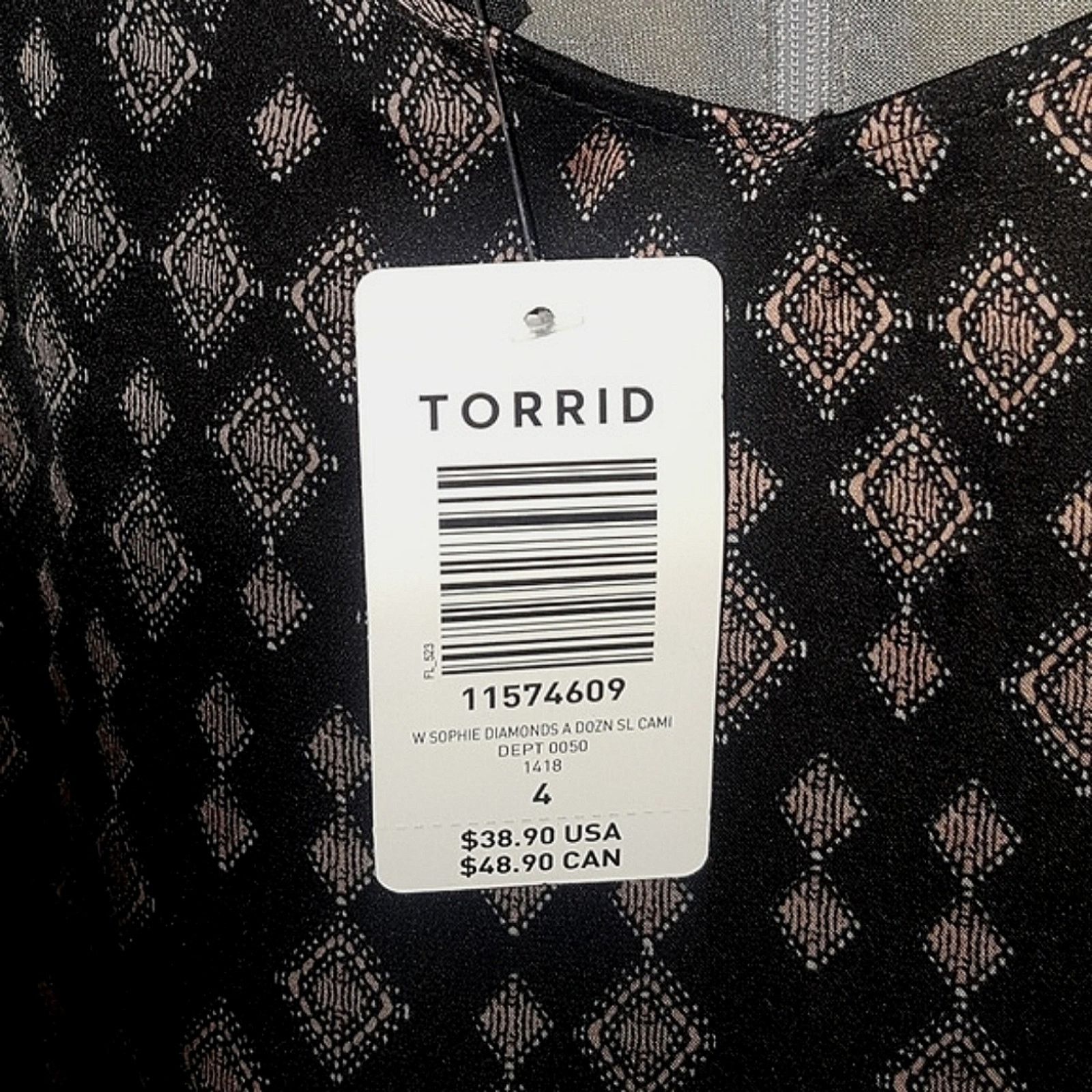 Torrid TORRID ☆ BLACK SATIN ☆ SWING CAMI TOP ☆ 4x ☆ NWT Size 4XL / US 24-26 - 8 Thumbnail