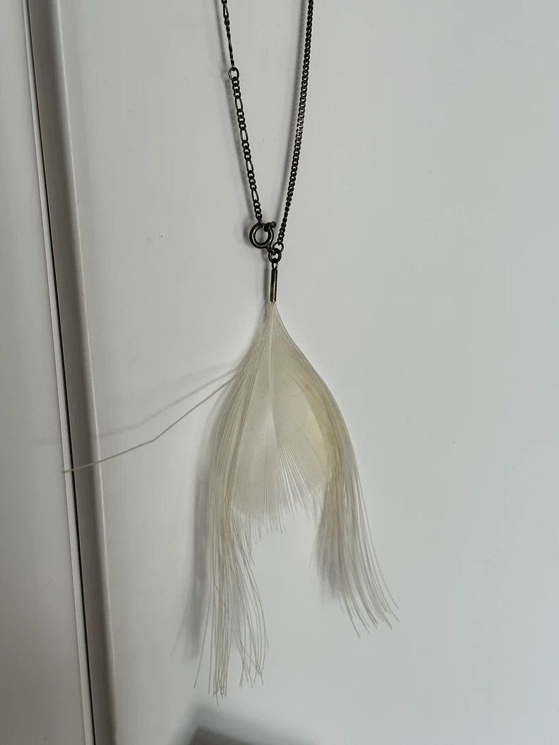 Ann Demeulemeester Ann Demeulemeester ann demeulemeester Feather necklace Whi Size ONE SIZE - 4 Thumbnail