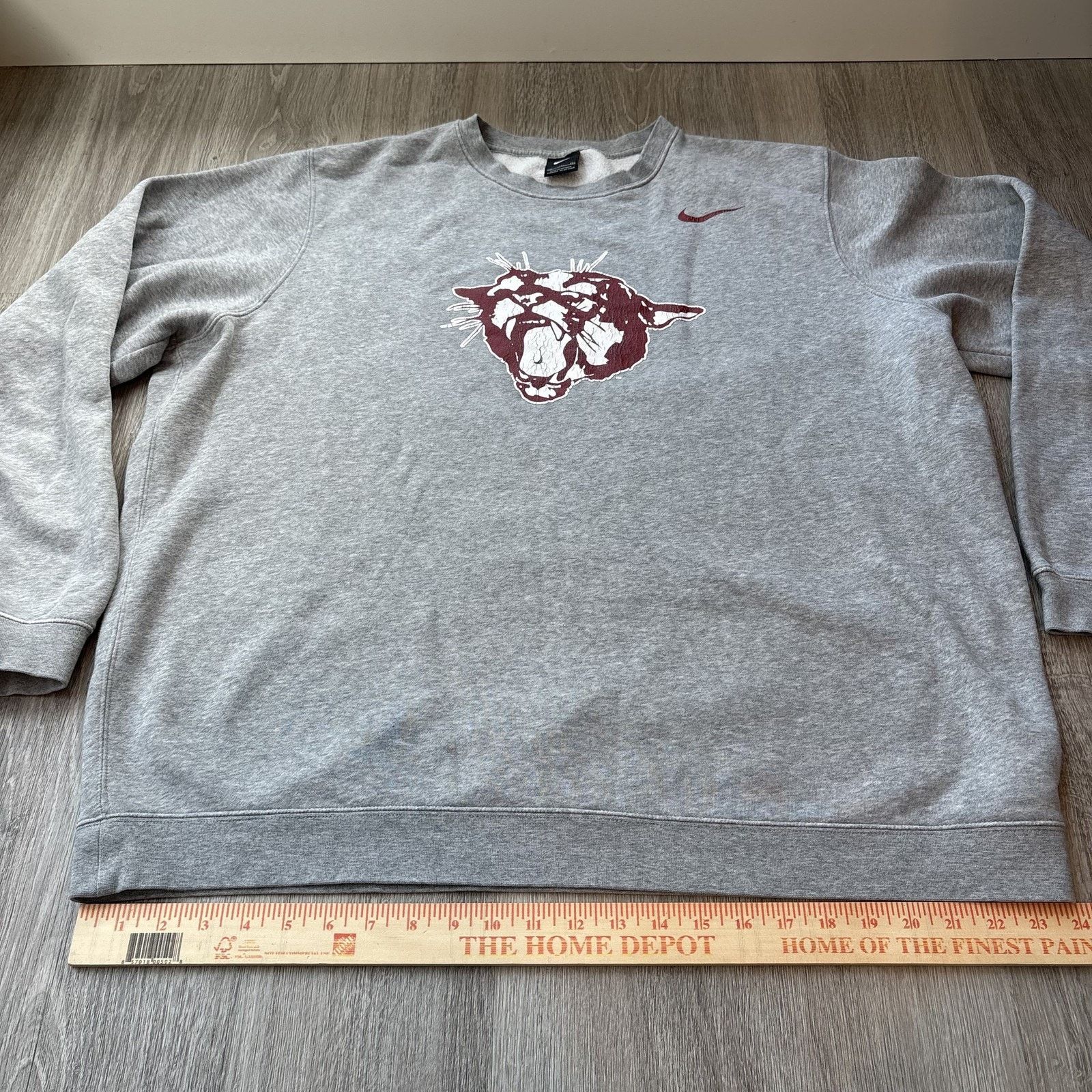 Nike Nike Men's Cougar Mascot Sweatshirt Crew Neck Fleece XXL Size US XXL / EU 58 / 5 - 4 Thumbnail