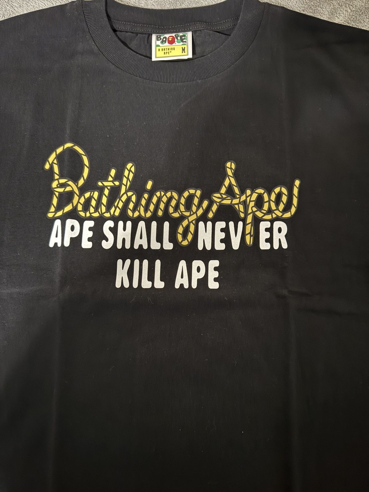 Bape BAPE “ APE SHALL NEVER KILL APE” ROPE TEE Size US M / EU 48-50 / 2 - 2 Thumbnail