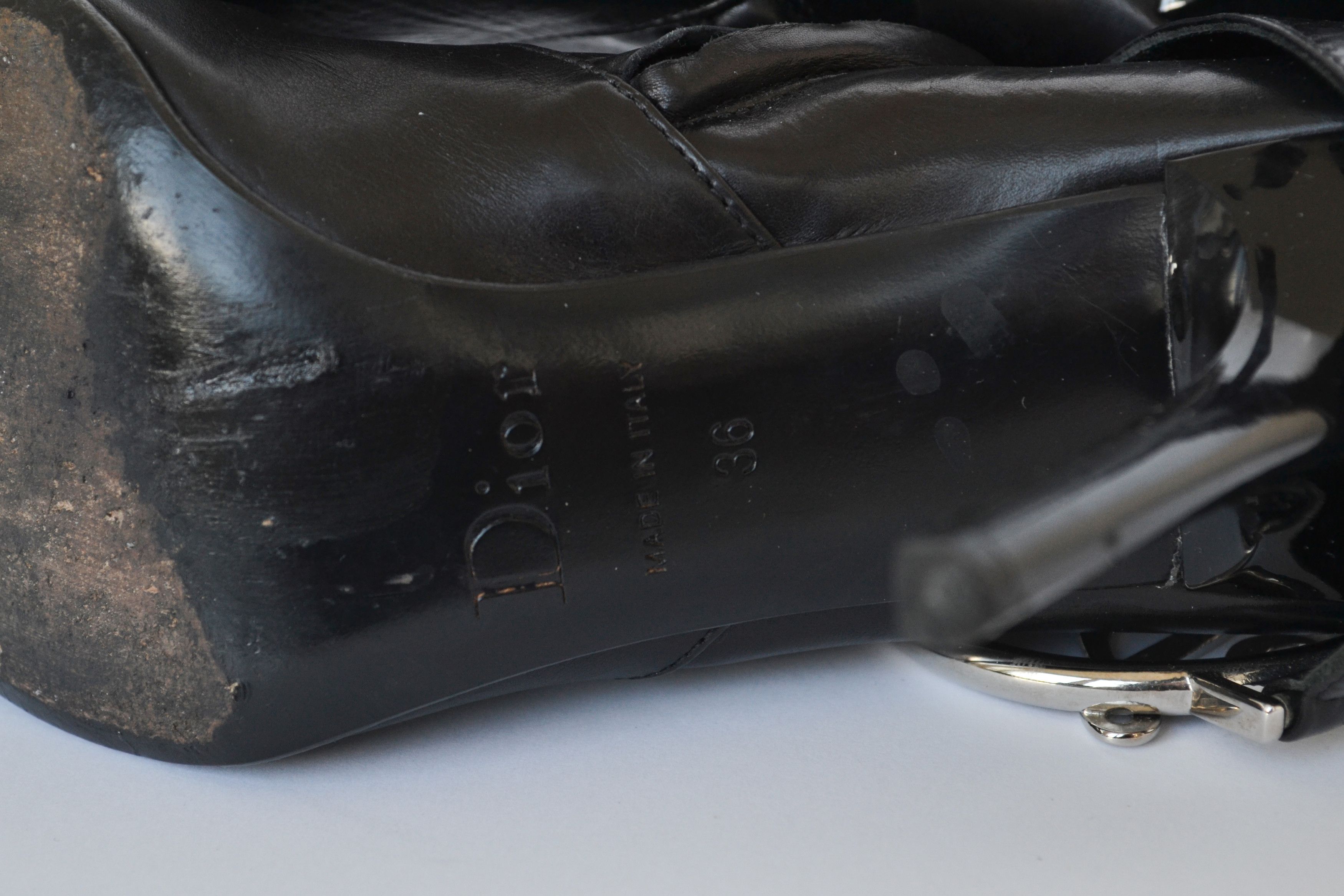 Dior DIOR Heels Boots Heels Metal Logo Shoes Black Vintage Zip Size US 6 / IT 36 - 8 Thumbnail