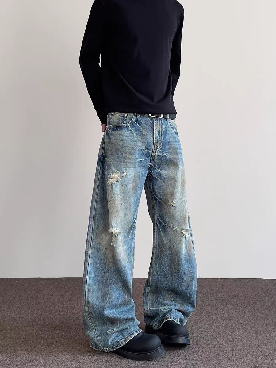 Japanese Brand × Jean Vintage street ripped machete old micro flare jeans Size US 34 / EU 50 - 4 Thumbnail