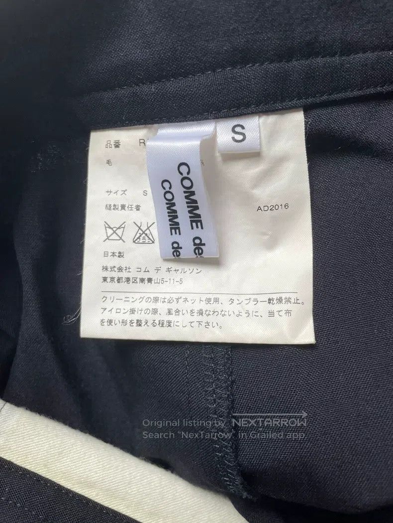 Comme des Garcons size S Wool wide-leg pants, size S, dark
