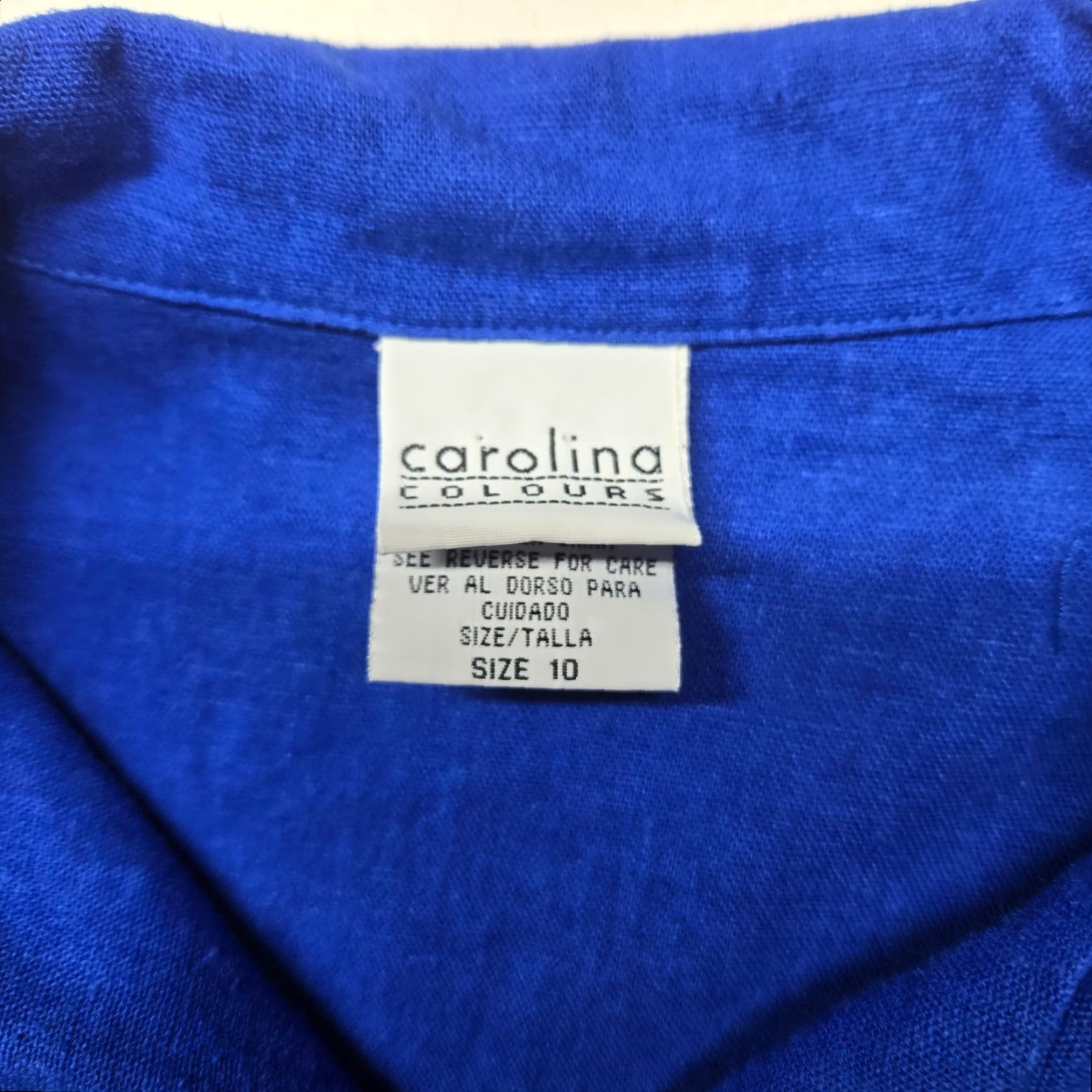 Vintage VINTAGE Carolina Colours Fish Floral Linen Rayon Dress 2 Pc Button Jacket Women Adult Size 10 Blue Size L / US 10 / IT 46 - 5 Thumbnail